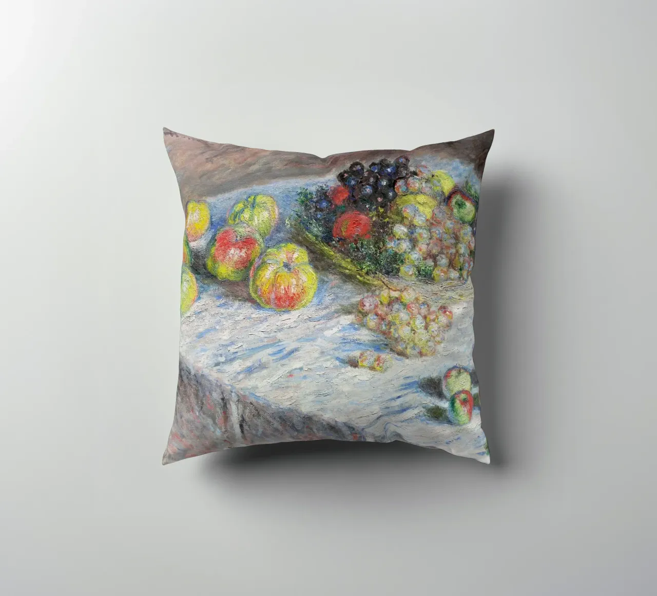 Mele e uva (1880) di Claude Monet cuscino da Monet Art Prints