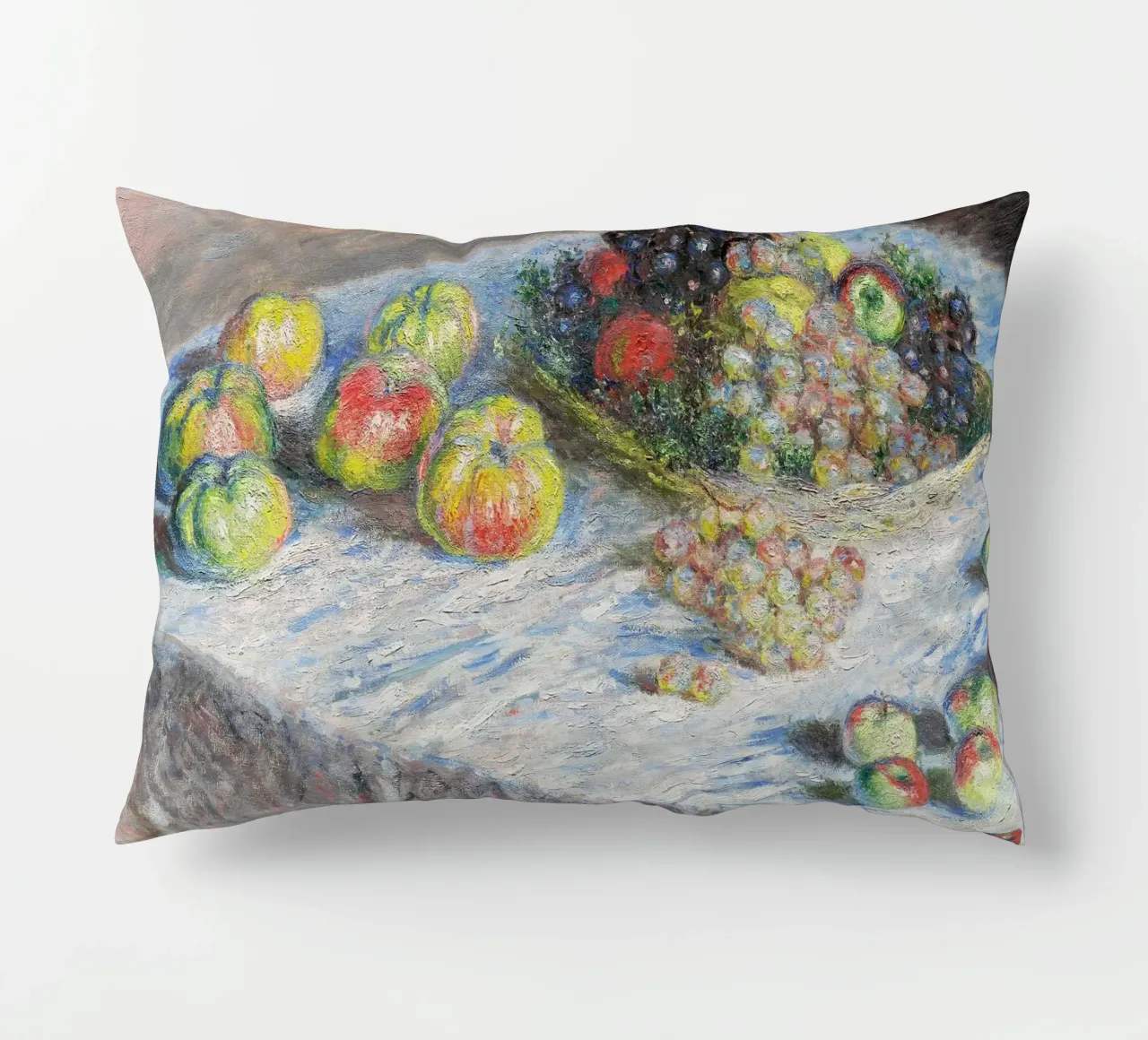 Mele e uva (1880) di Claude Monet cuscino da Monet Art Prints