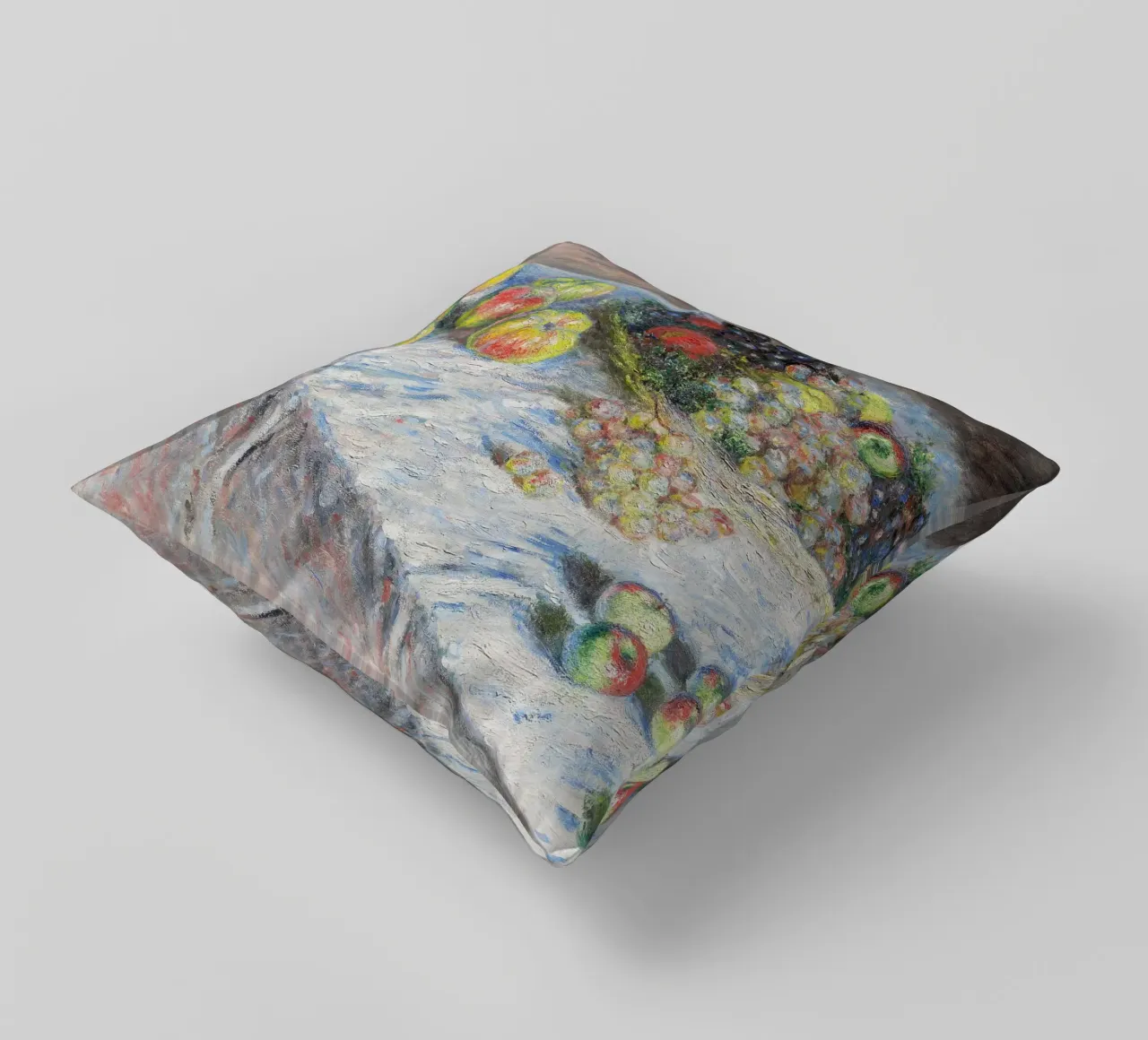 Mele e uva (1880) di Claude Monet cuscino da Monet Art Prints