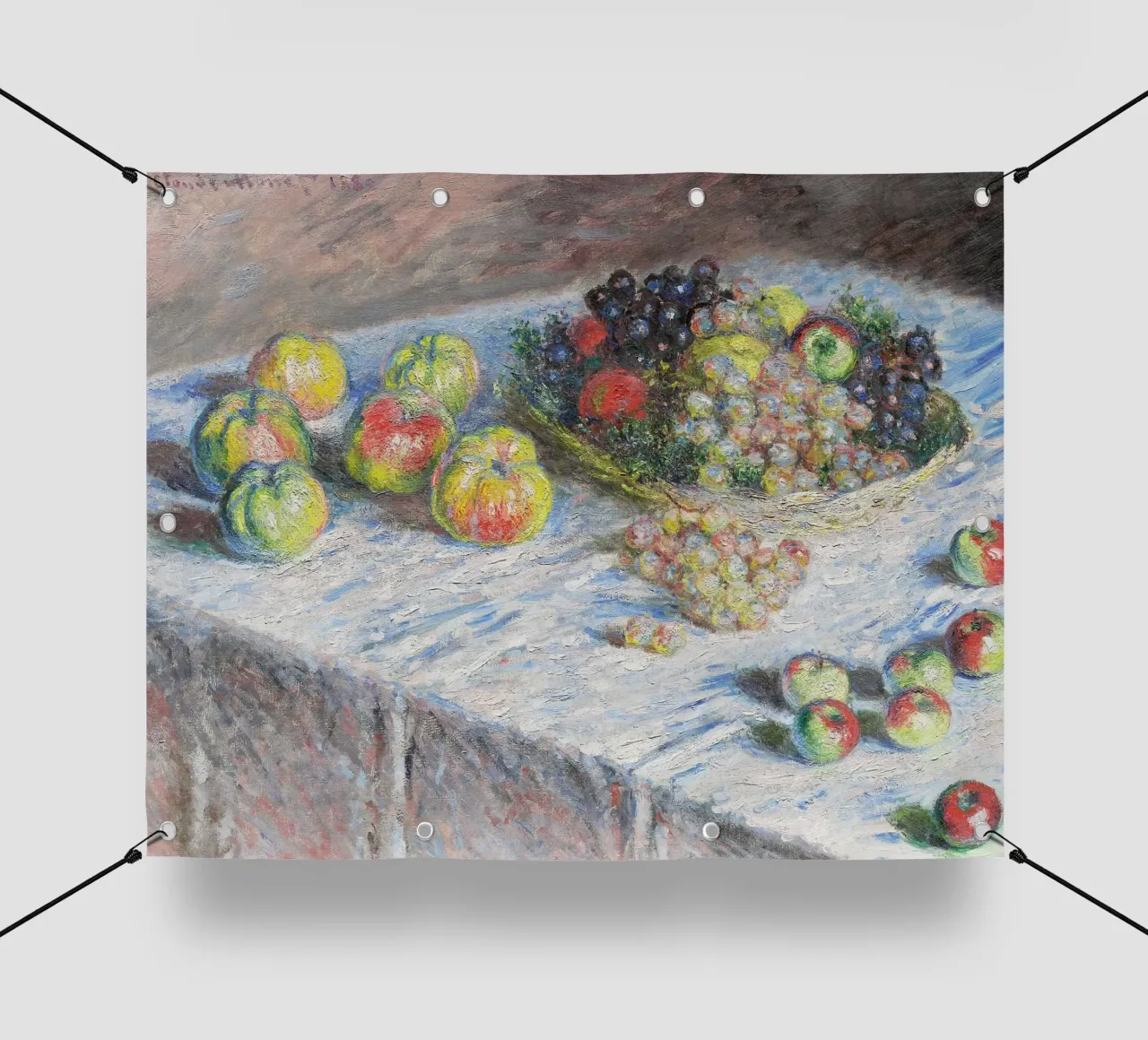 Mele e uva (1880) di Claude Monet telo in pvc da Monet Art Prints