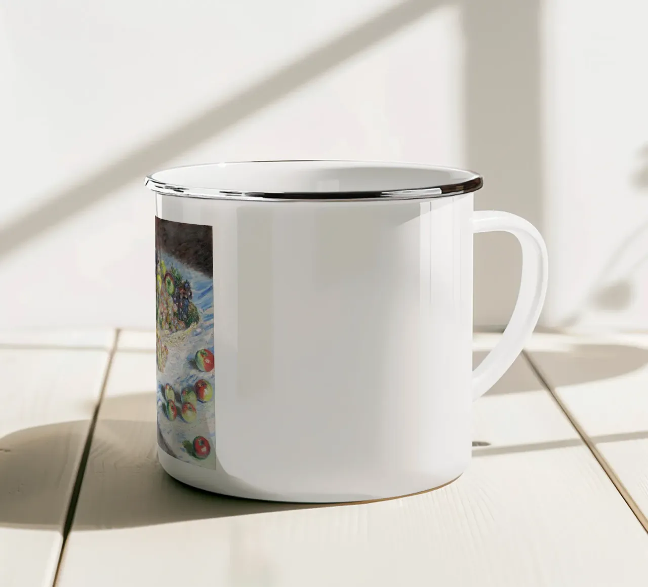 Mele e uva (1880) di Claude Monet tazza in smalto da Monet Art Prints