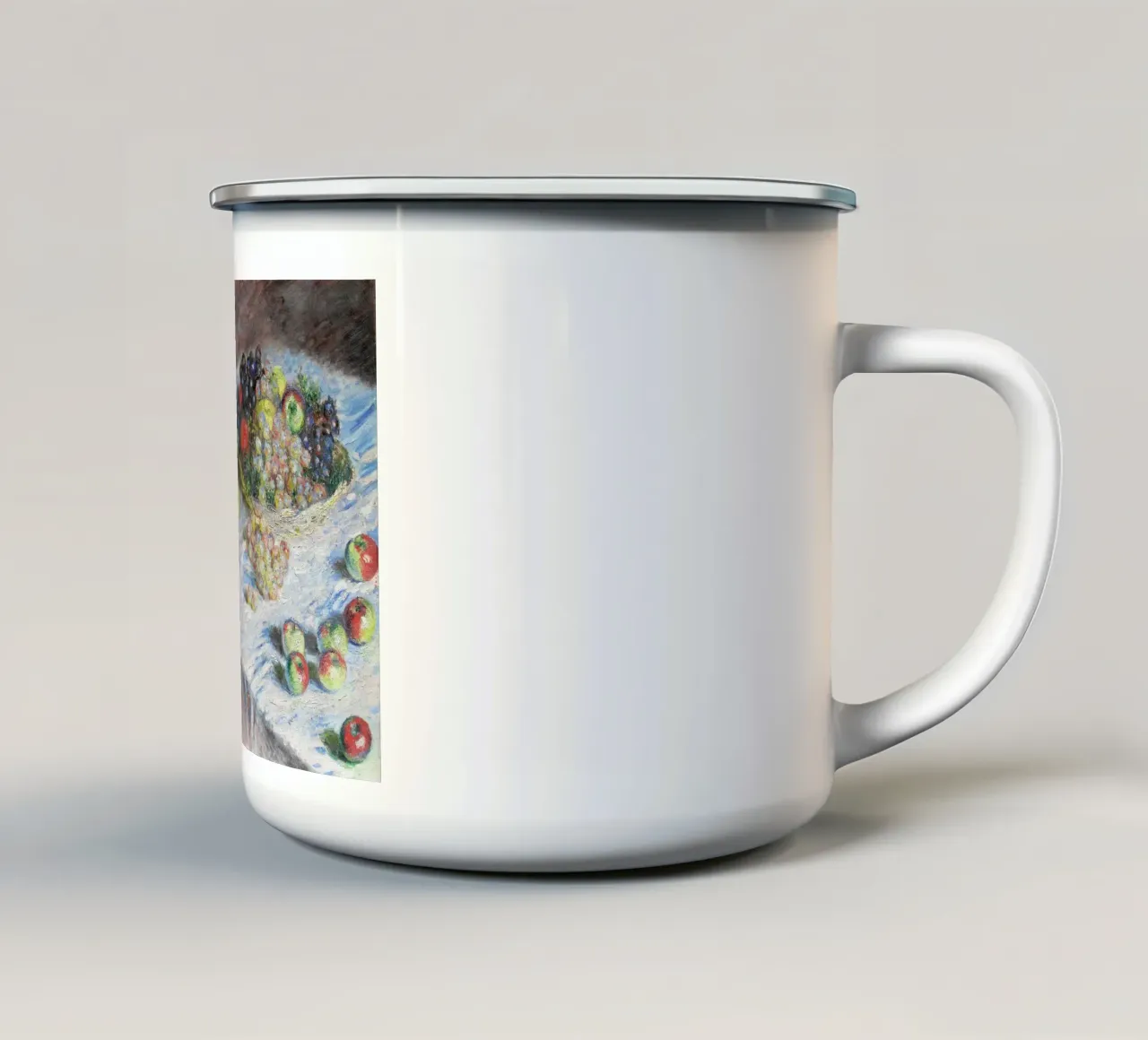 Mele e uva (1880) di Claude Monet tazza in smalto da Monet Art Prints