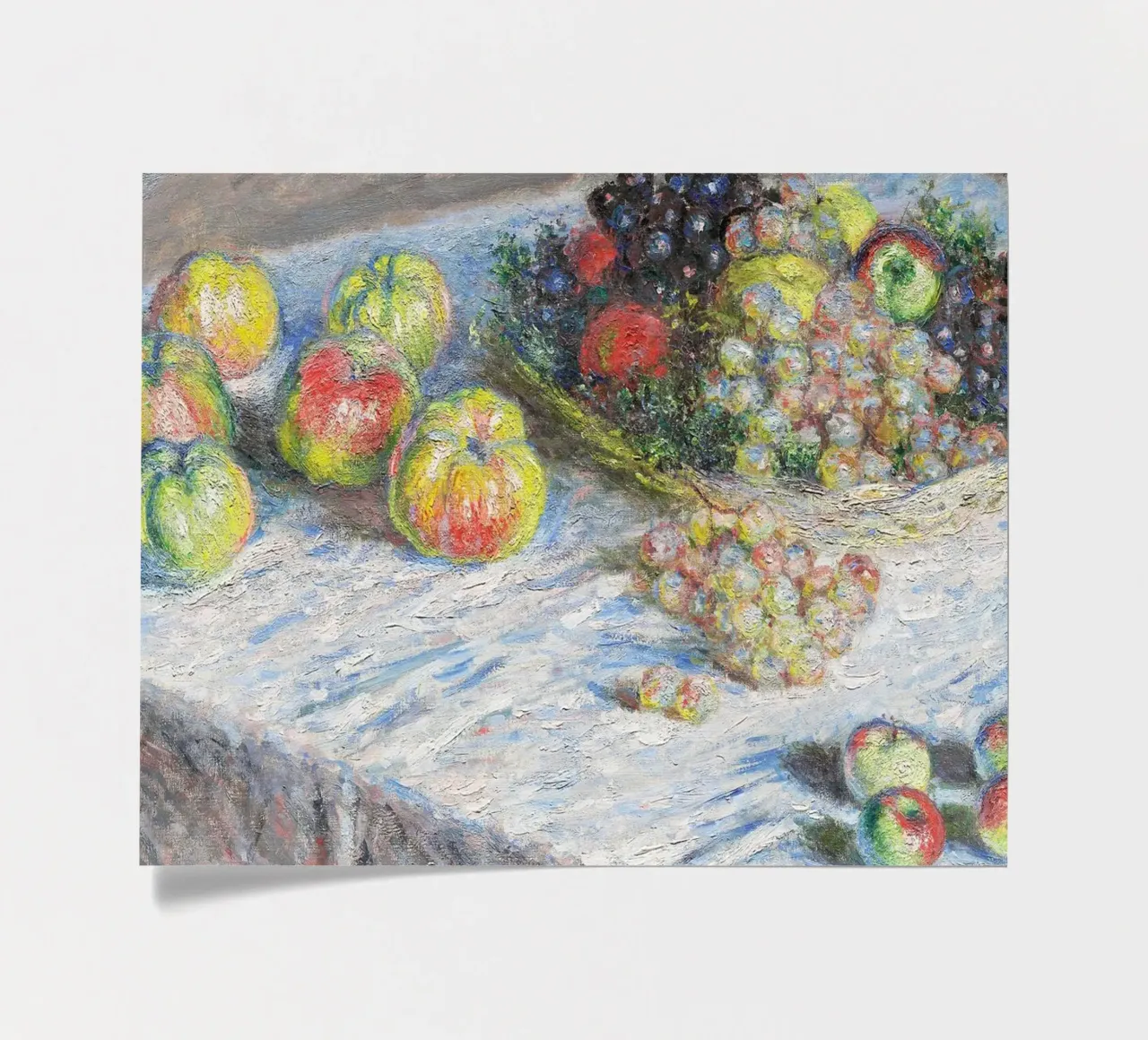 Mele e uva (1880) di Claude Monet foglio adesivo da Monet Art Prints