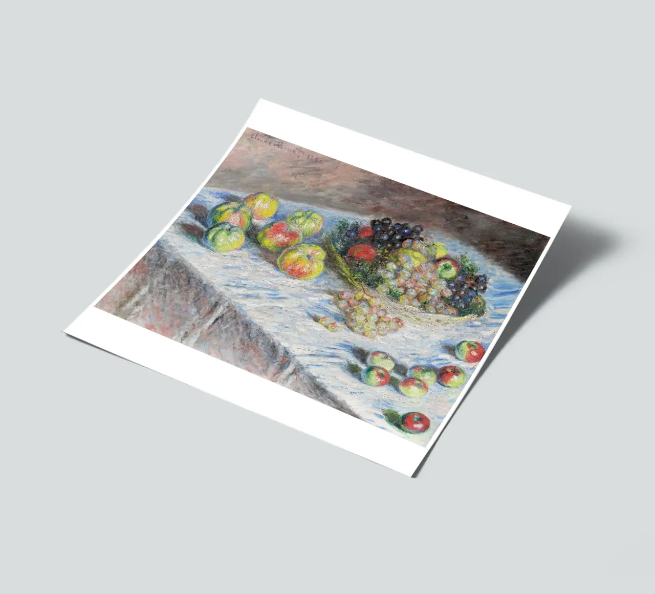 Mele e uva (1880) di Claude Monet foglio adesivo da Monet Art Prints