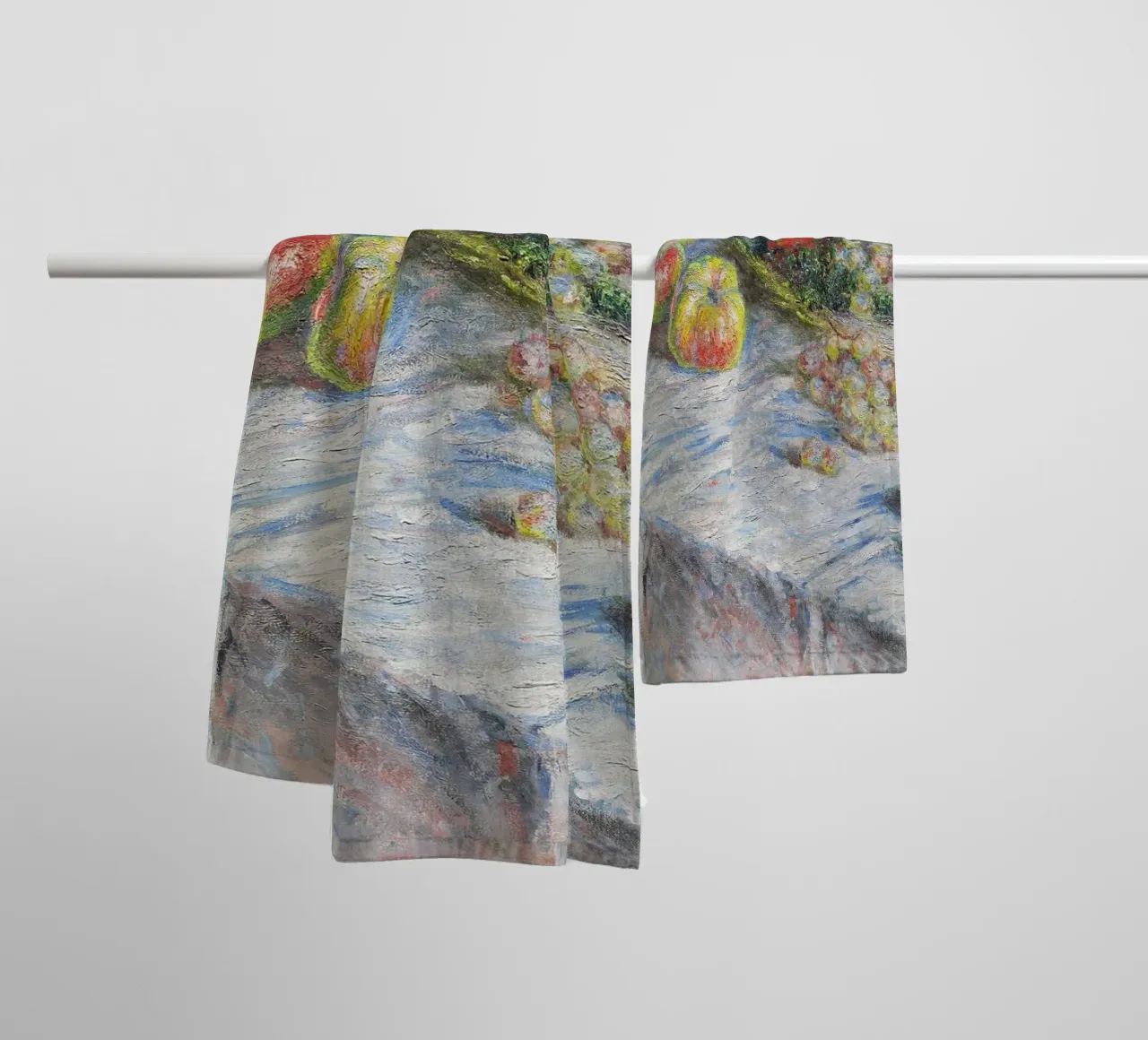 Mele e uva (1880) di Claude Monet asciugamano da bagno da Monet Art Prints
