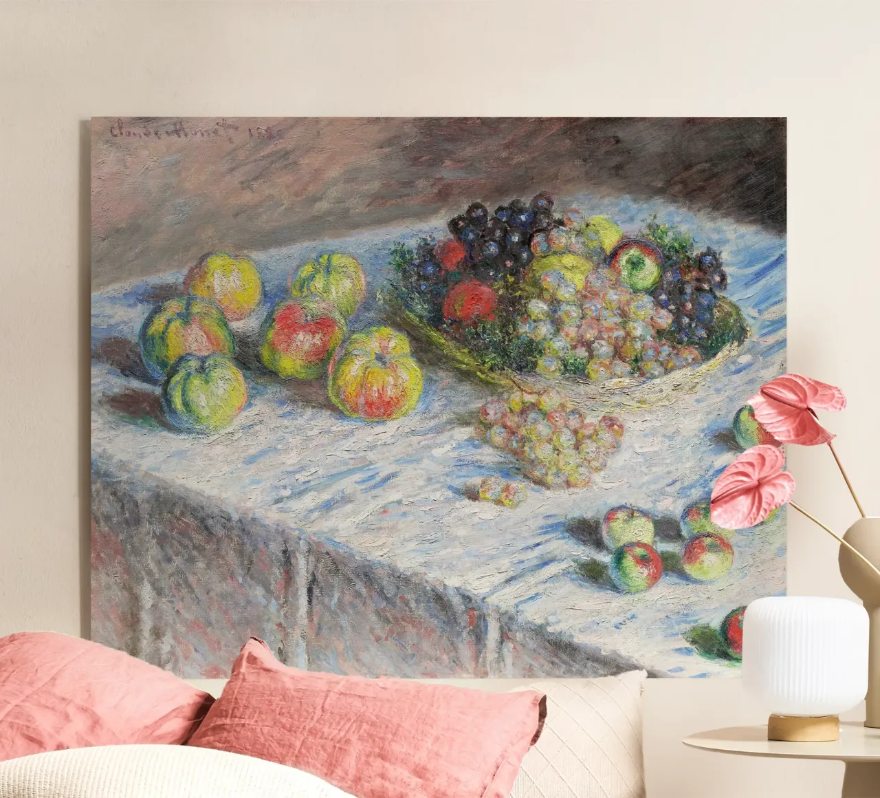 Mele e uva (1880) di Claude Monet plexiglass da Monet Art Prints