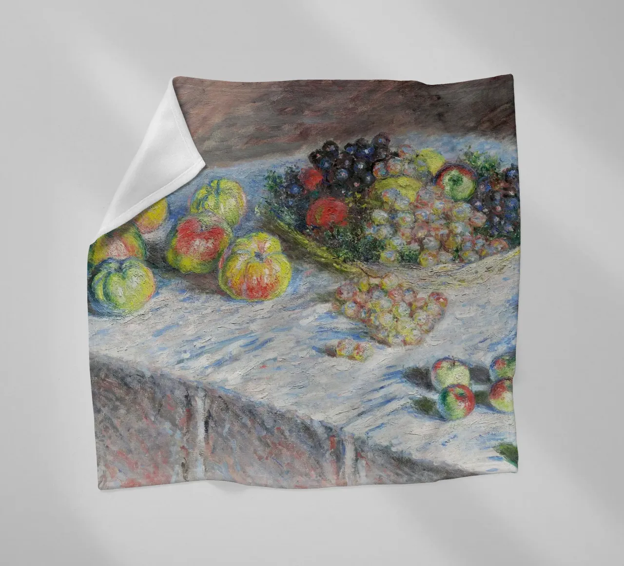 Mele e uva (1880) di Claude Monet coperta in pile da Monet Art Prints