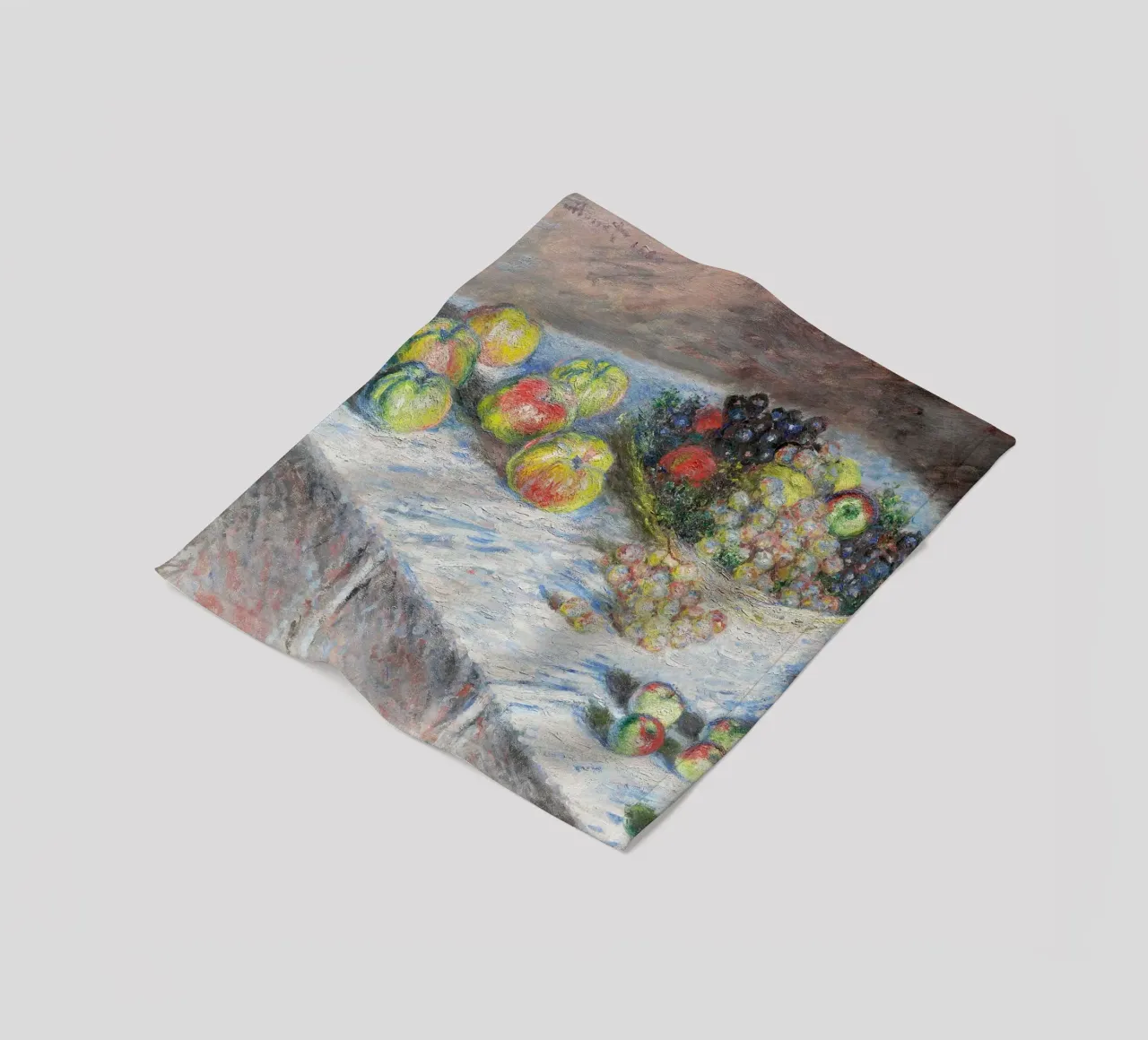 Mele e uva (1880) di Claude Monet coperta in pile da Monet Art Prints