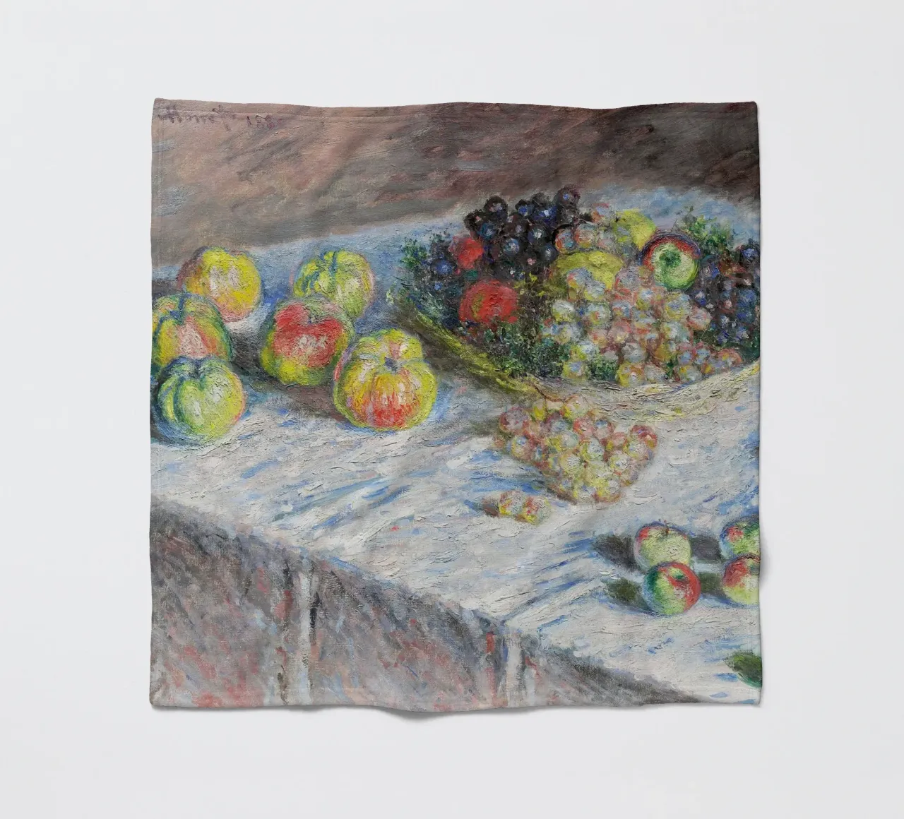 Mele e uva (1880) di Claude Monet coperta in pile da Monet Art Prints