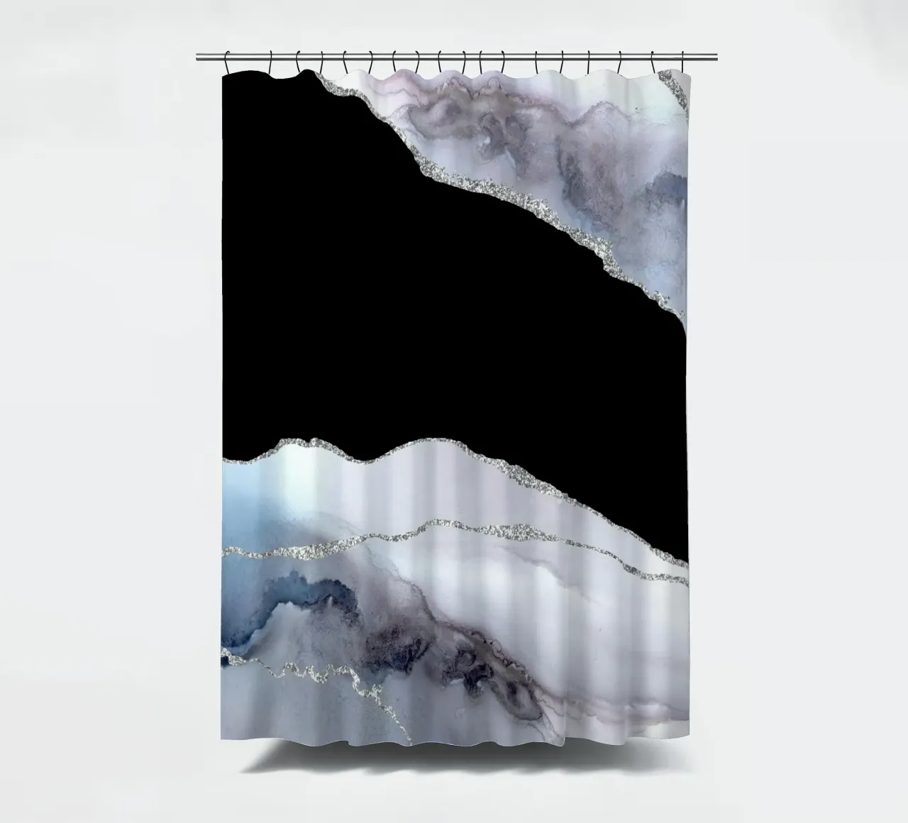 Agata bianca e argento Texture 02 tenda da doccia da Gemstone Textures