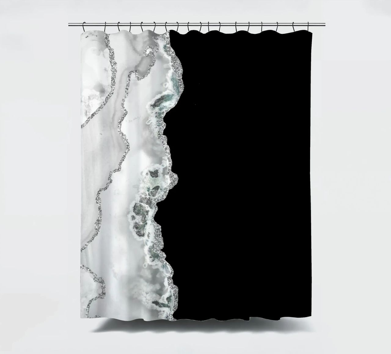 Agata bianca e argento Texture 04 tenda da doccia da Gemstone Textures