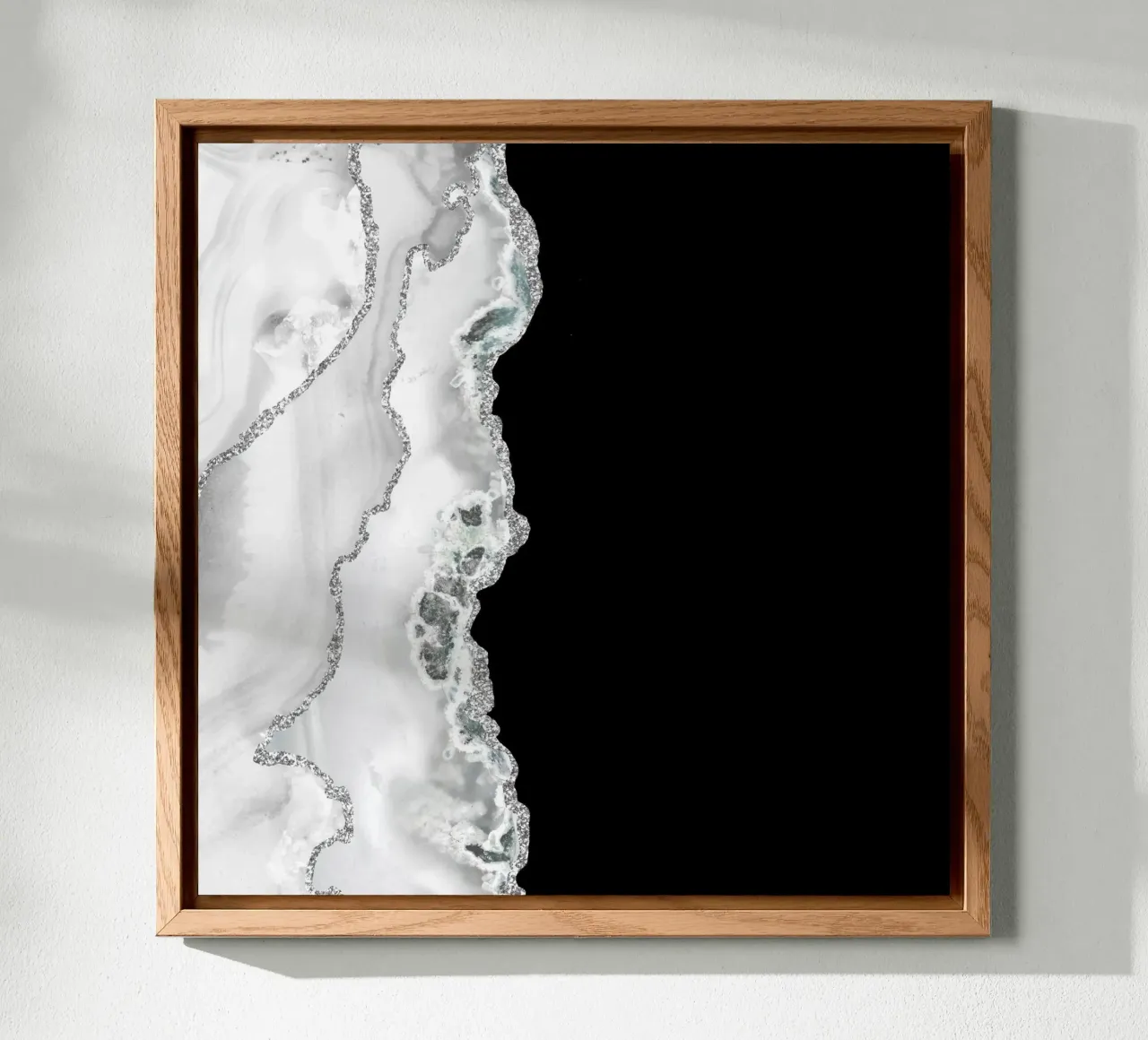 Texture Agate blanche et argentée 04 alu dibond de Gemstone Textures