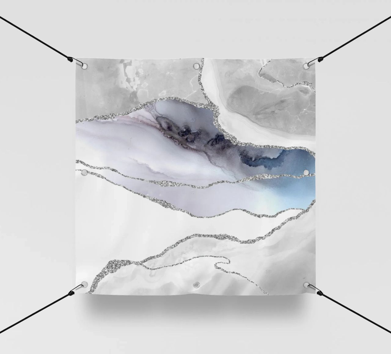 Agata bianca e argento Texture 05 telo in pvc da Gemstone Textures
