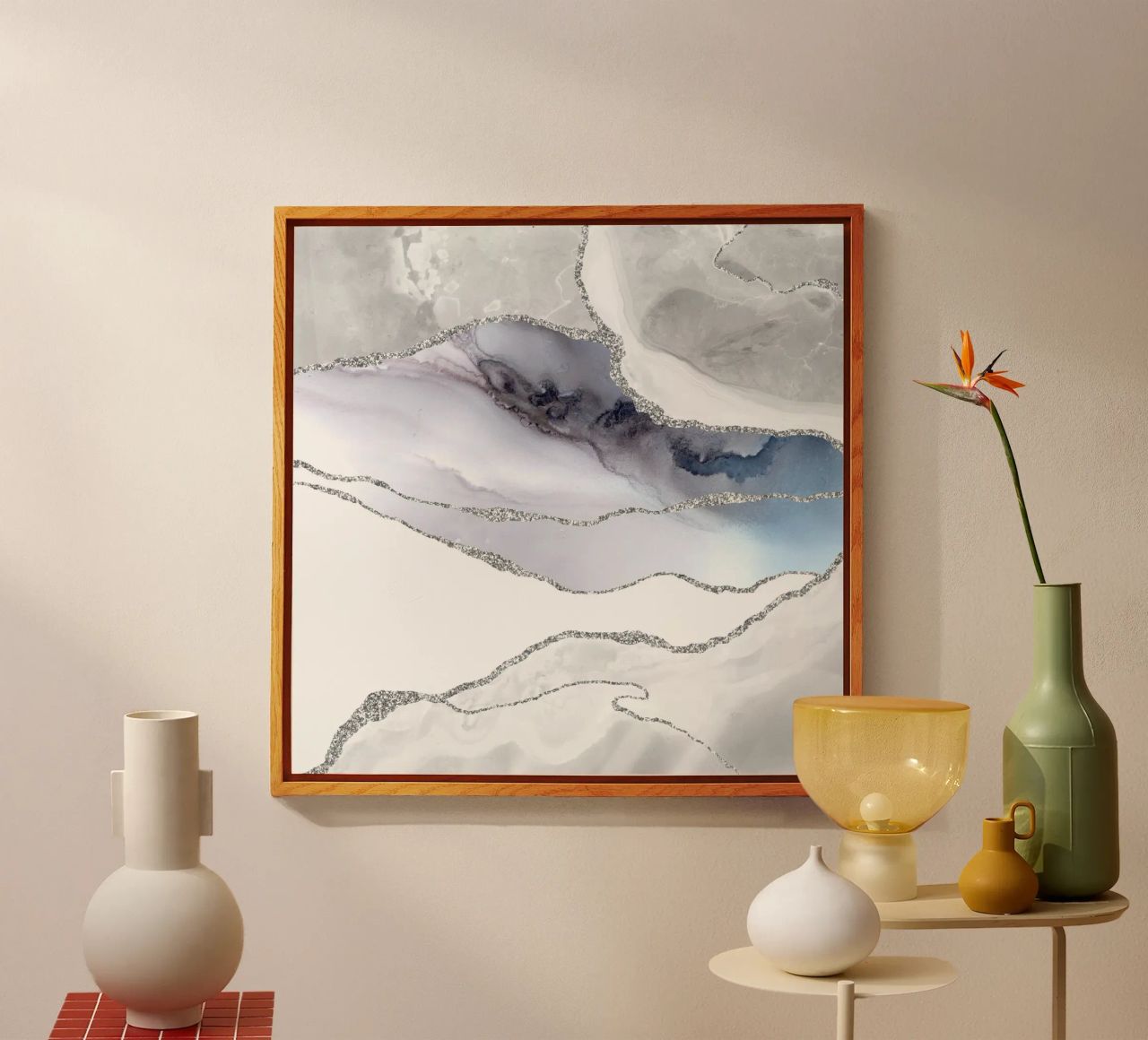 Agata bianca e argento Texture 05 plexiglass da Gemstone Textures