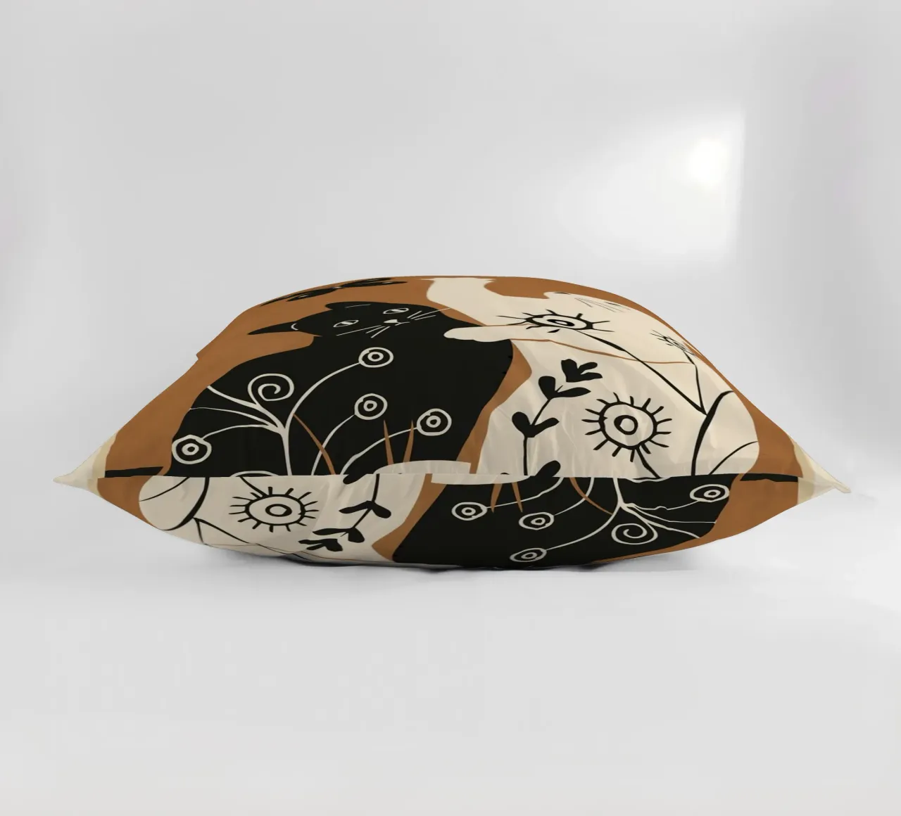 Abstract Floral Cats cuscino da Flow Line