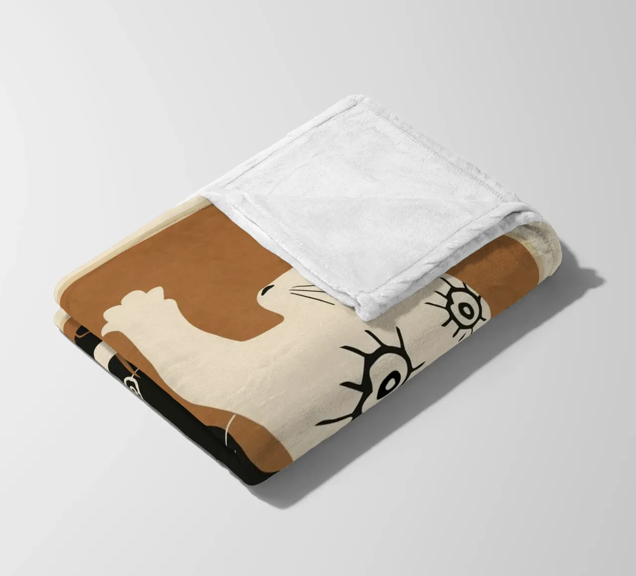 Abstract Floral Cats coperta in pile da Flow Line