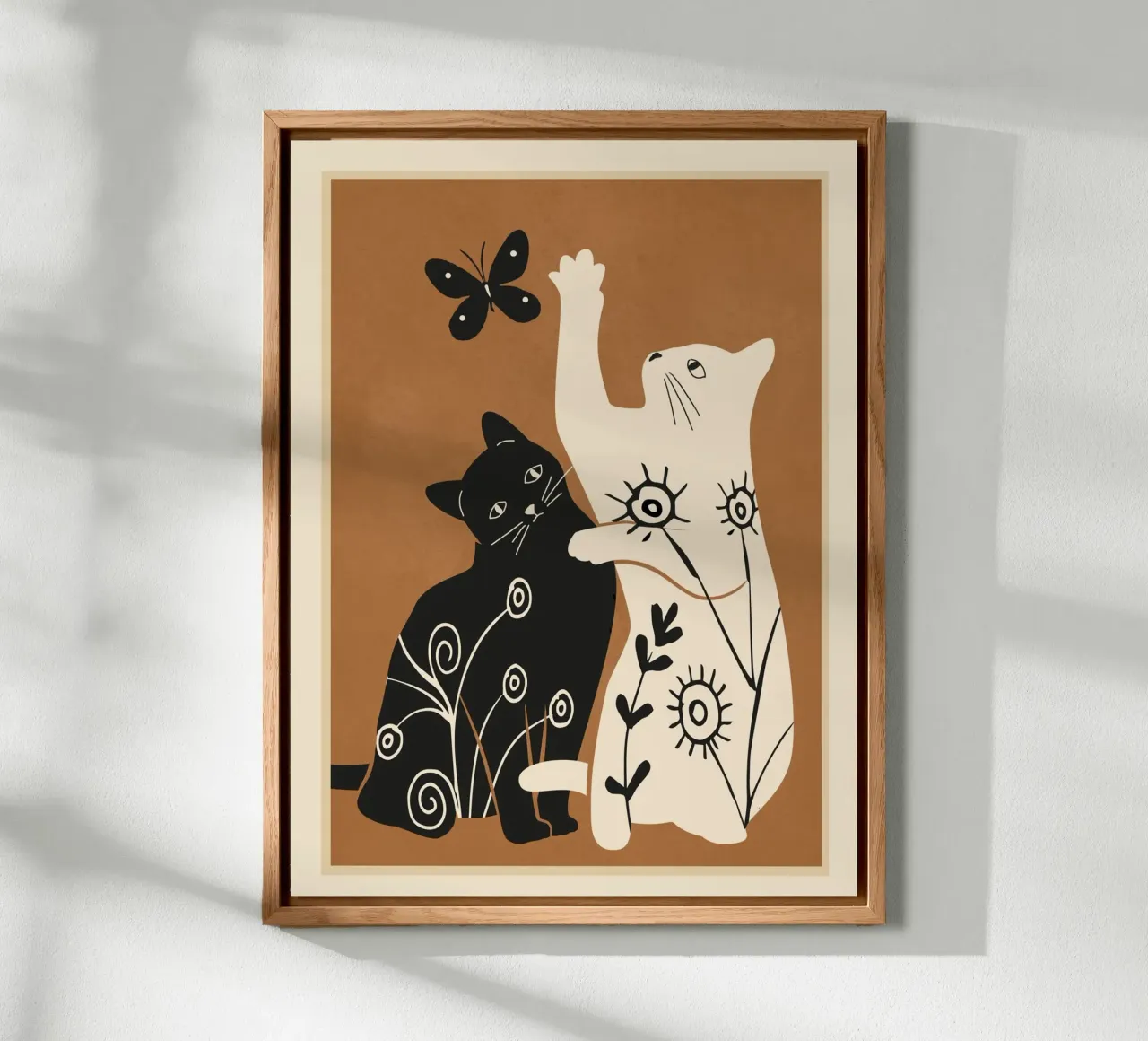 Abstract Floral Cats alluminio dibond da Flow Line