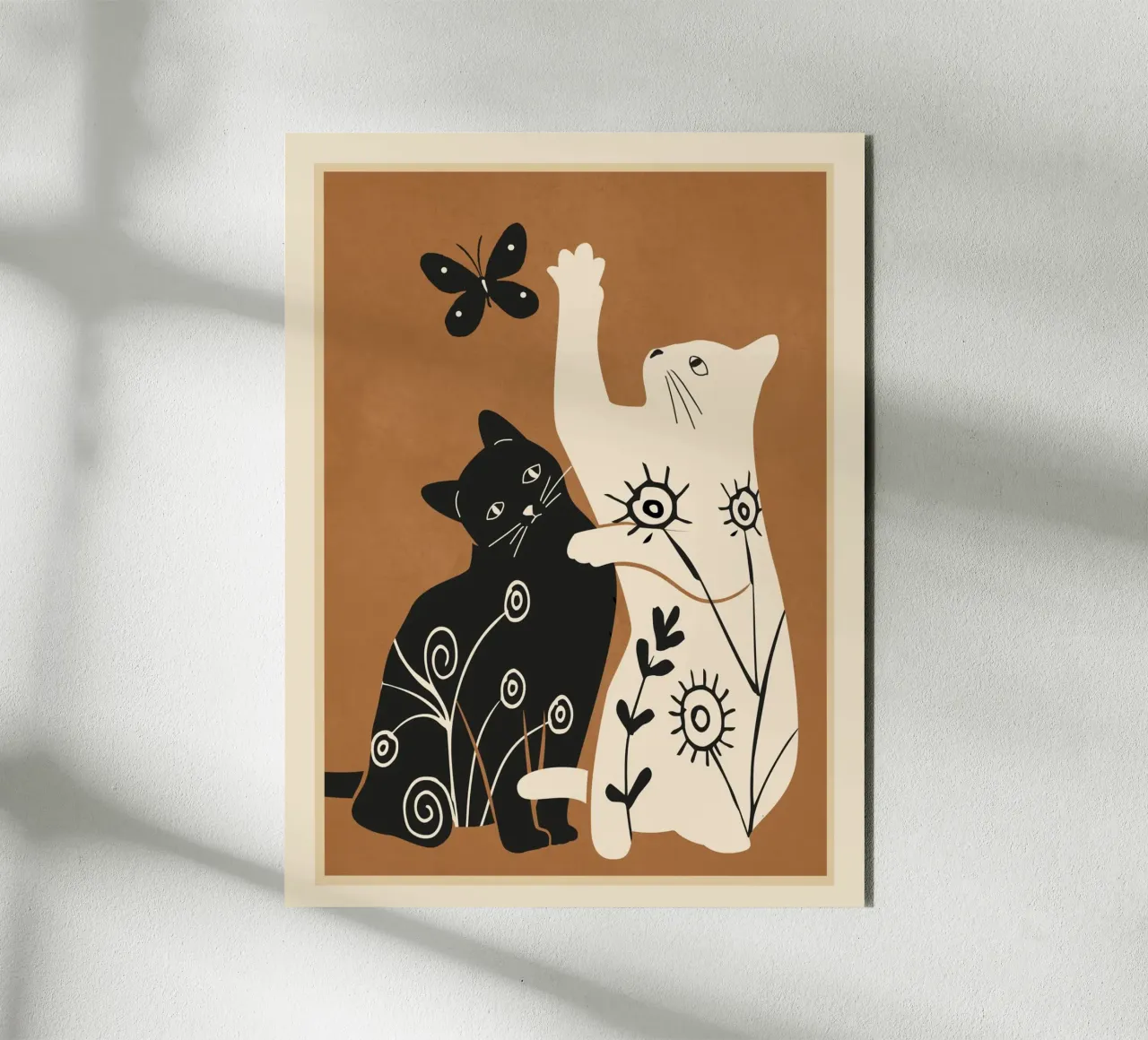 Abstract Floral Cats alluminio dibond da Flow Line