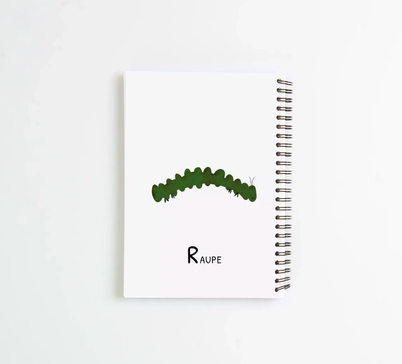 Raupe spiral notebook by Little Flourishes
