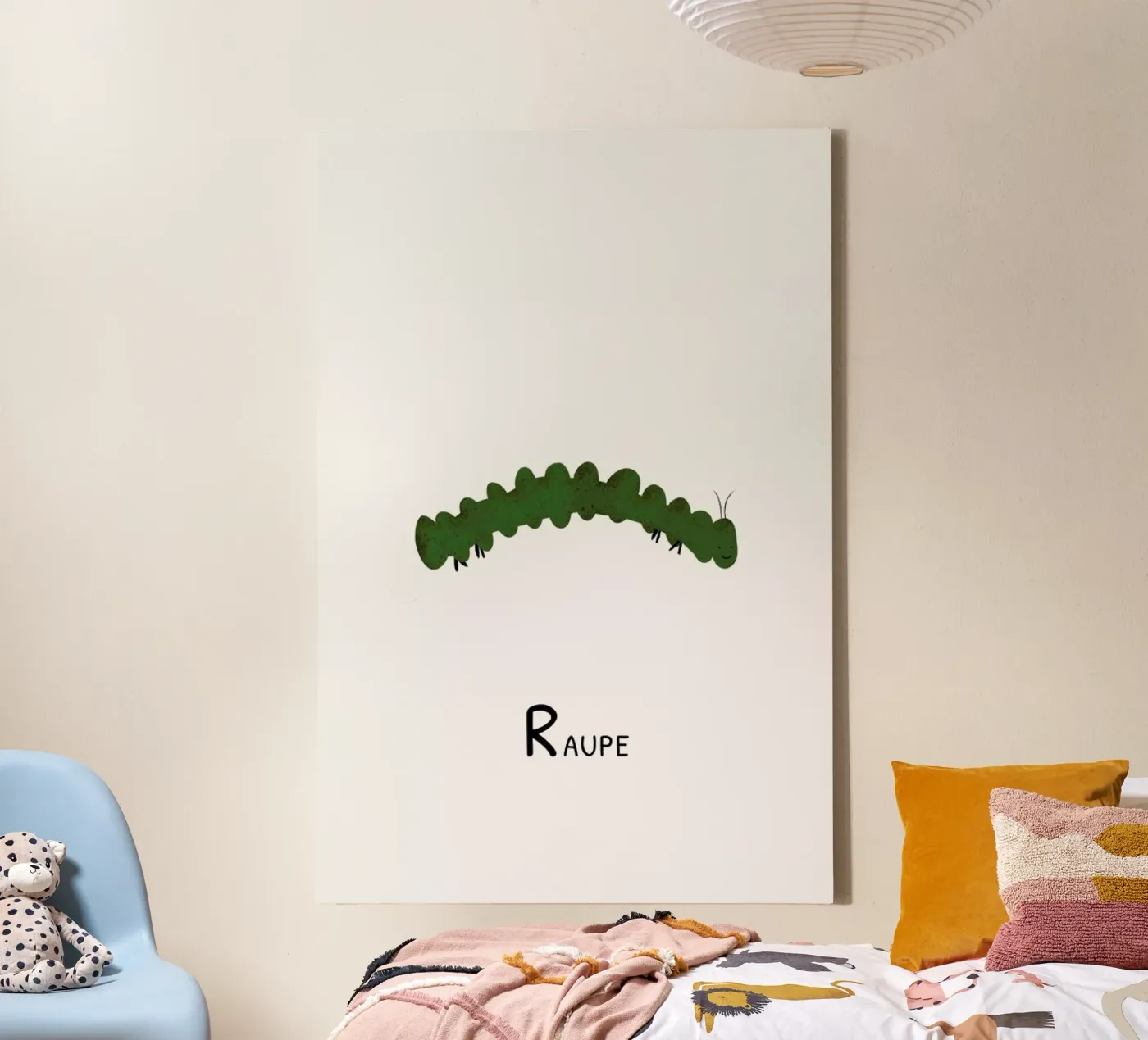 Raupe canvas by Little Flourishes