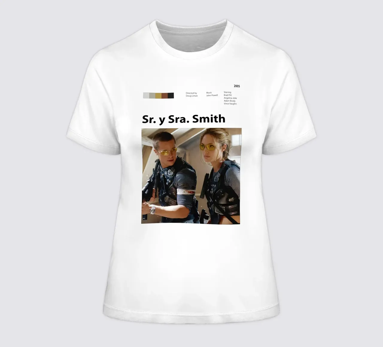 Mr. and Mrs. Smith women's fitted t-shirt by 🎞 The Movie Wall