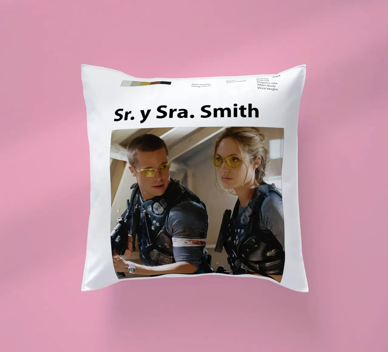 Mr. and Mrs. Smith decorative cushion by 🎞 The Movie Wall