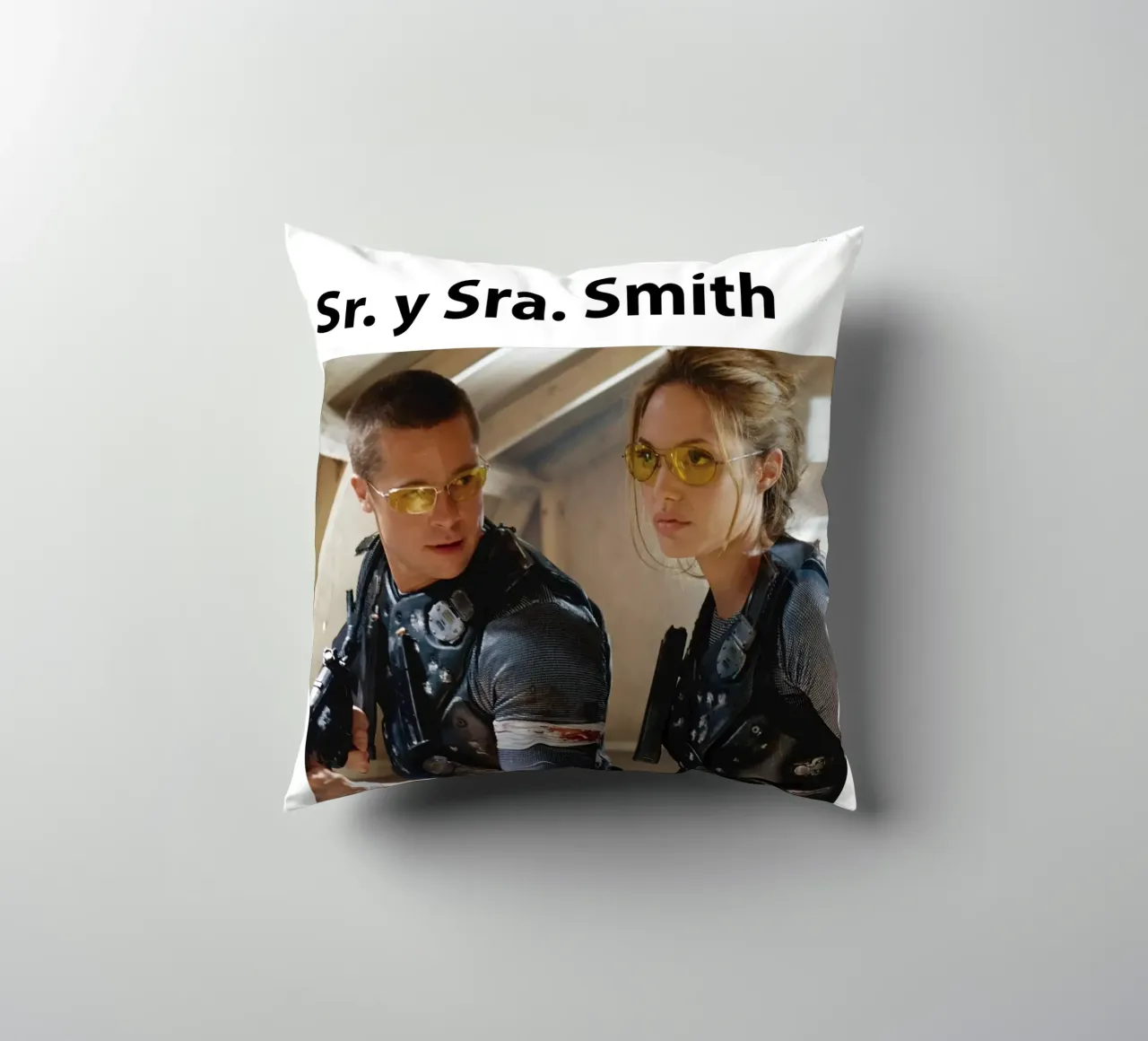 Mr. and Mrs. Smith decorative cushion by 🎞 The Movie Wall
