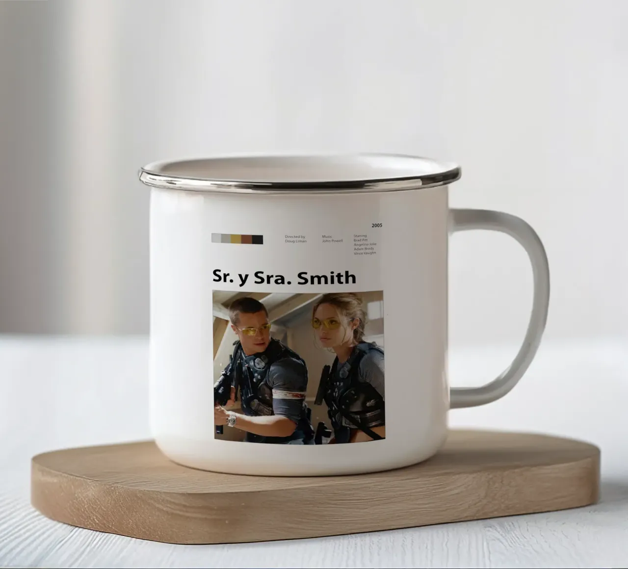 Il signore e la signora Smith tazza in smalto da The Movie Wall