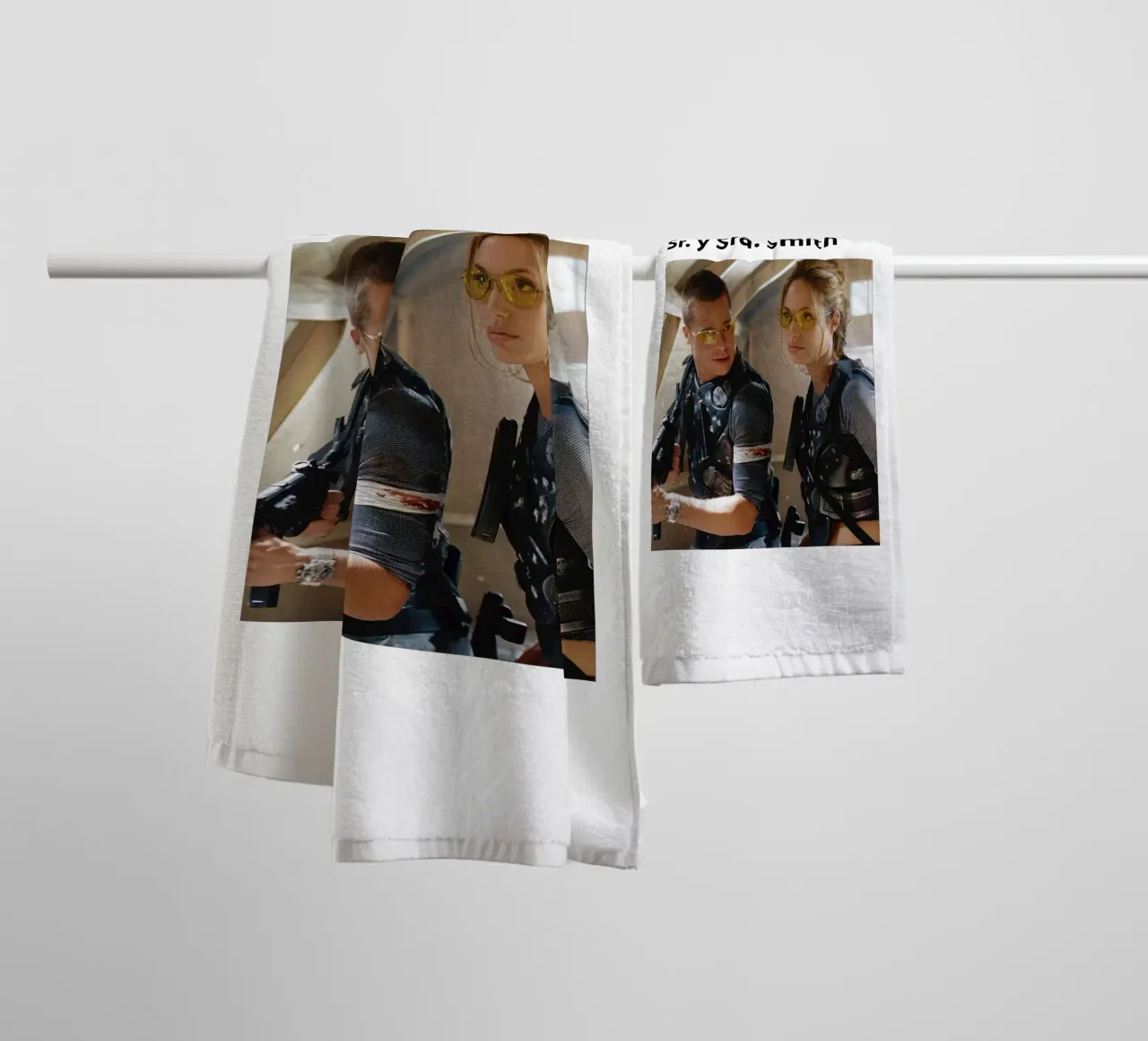 Mr. and Mrs. Smith towel by 🎞 The Movie Wall