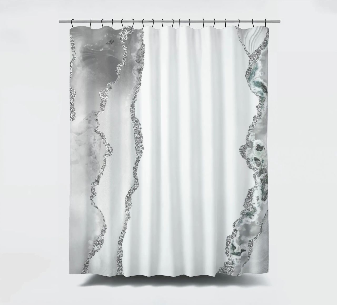 Agata bianca e argento Texture 08 tenda da doccia da Gemstone Textures