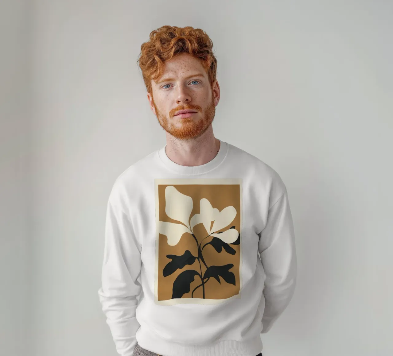 Abstract Modern Flowers 1 felpa da Flow Line