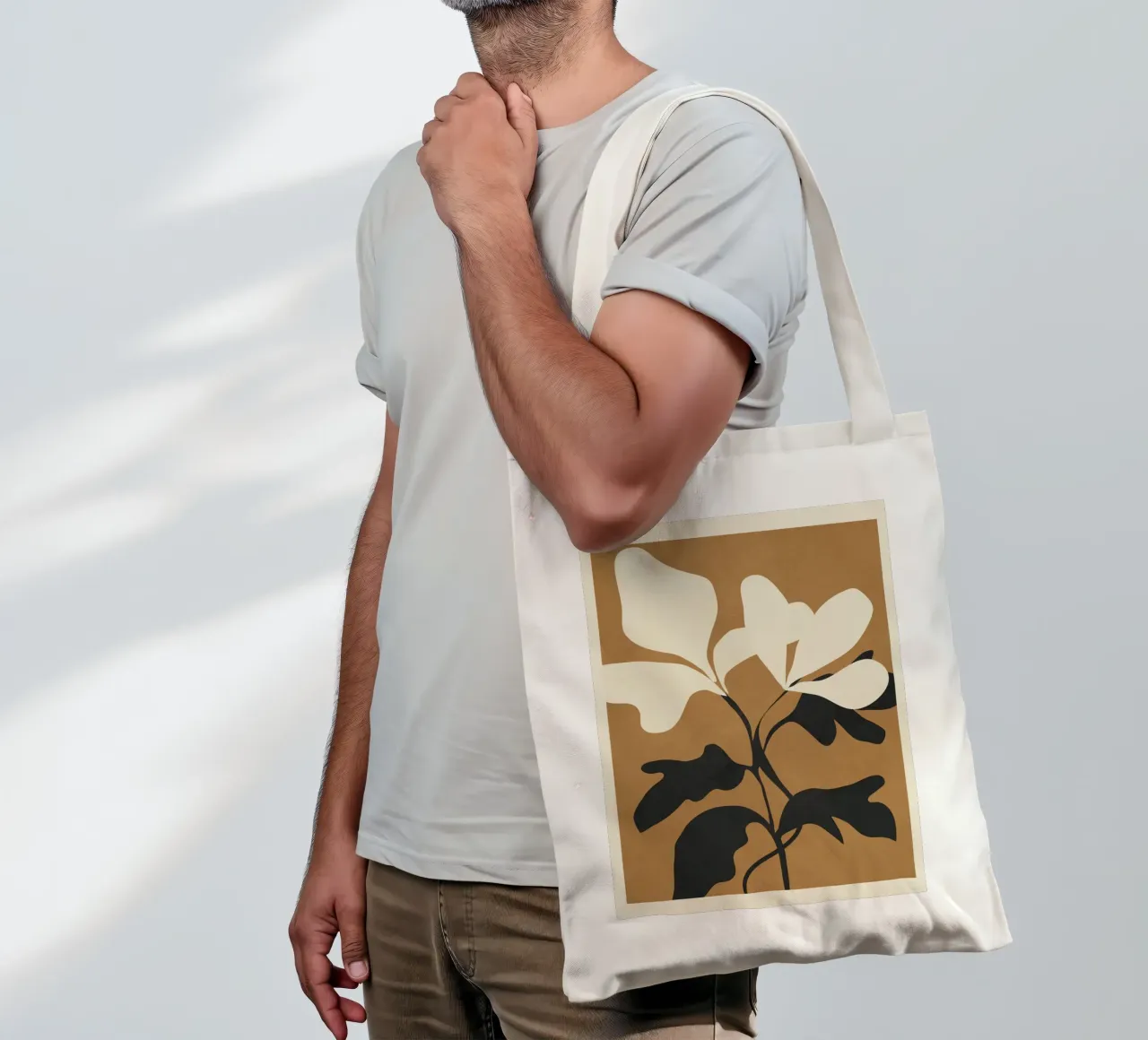 Abstract Modern Flowers 1 tote bag by Flow Line