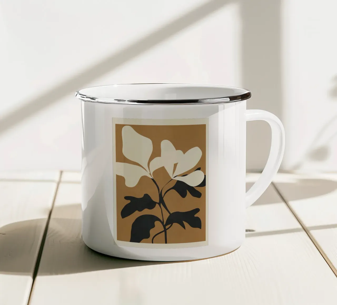 Abstract Modern Flowers 1 tazza in smalto da Flow Line