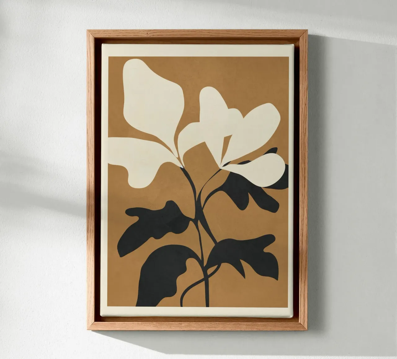 Abstract Modern Flowers 1 tela con Cornice a cassetta da Flow Line