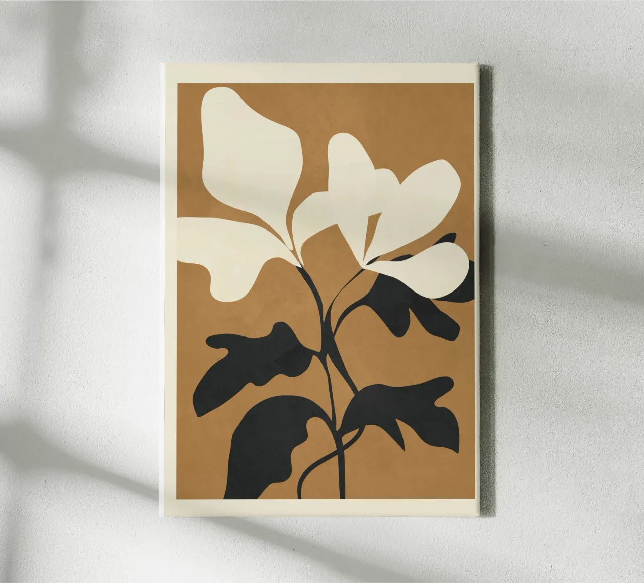 Abstract Modern Flowers 1 tela con Cornice a cassetta da Flow Line