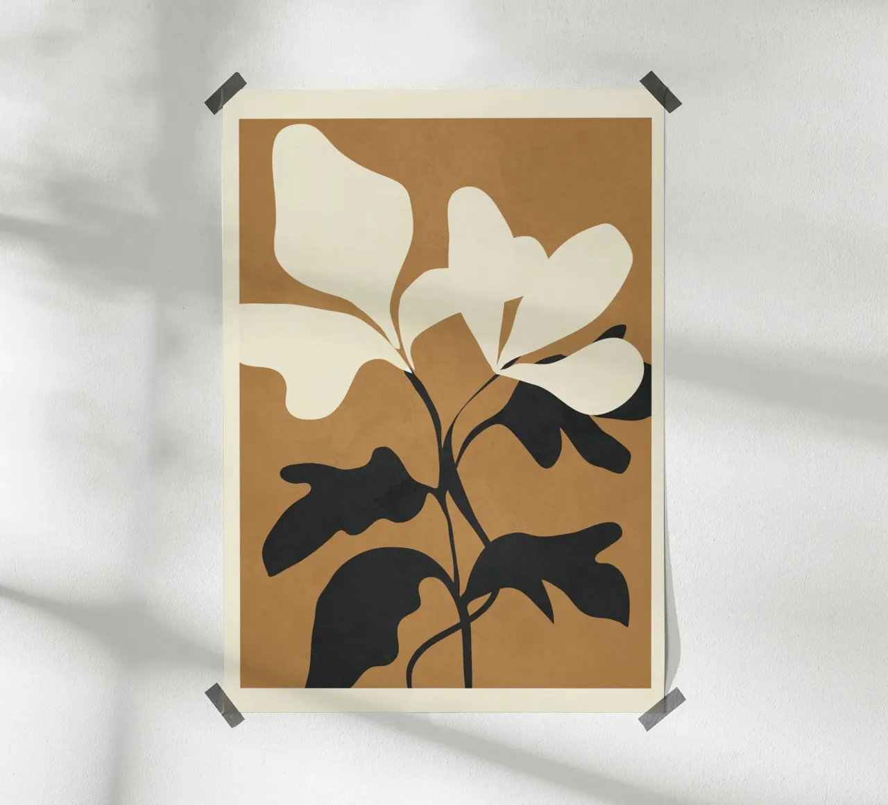 Abstract Modern Flowers 1 carta hahnemühle da Flow Line