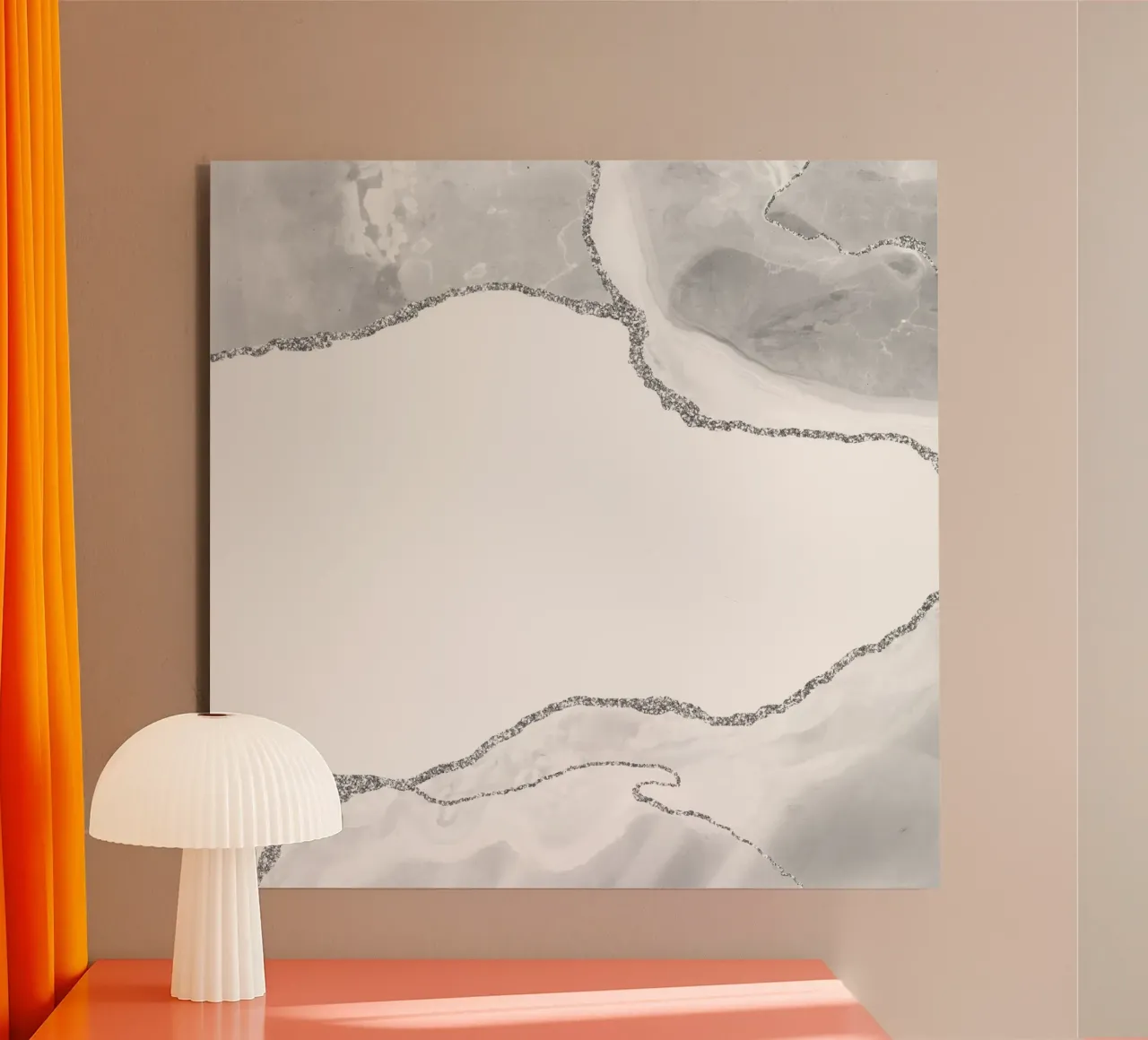 Agata bianca e argento Texture 09 alluminio dibond da Gemstone Textures