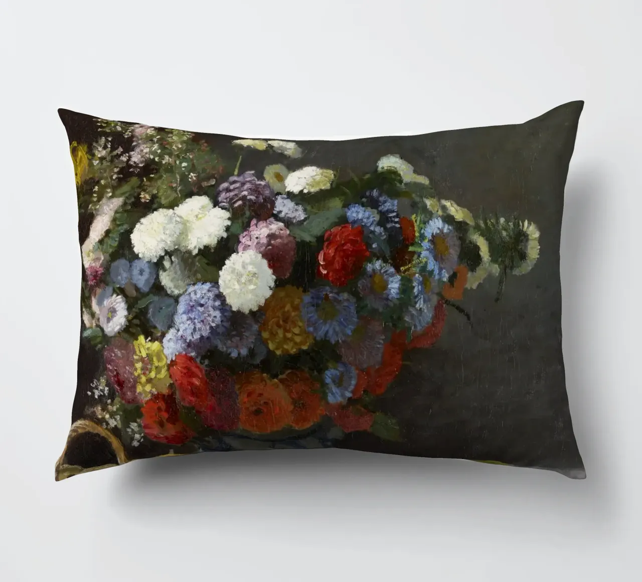 Natura morta con fiori e frutta (1869) di Claude Monet. cuscino da Monet Art Prints