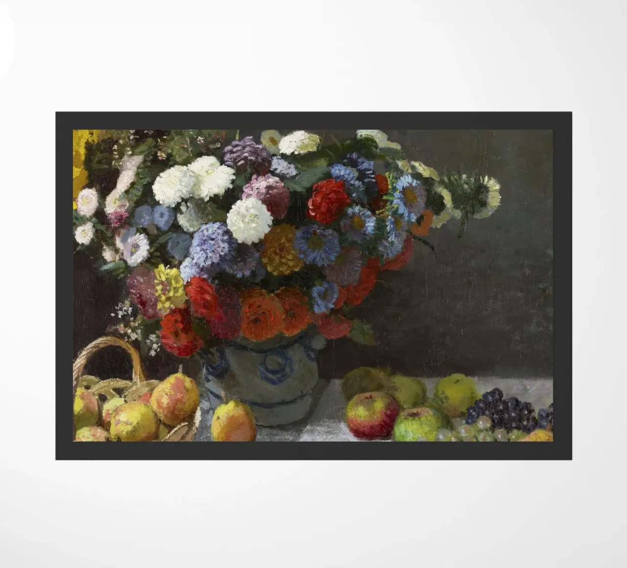 Natura morta con fiori e frutta (1869) di Claude Monet. zerbino da Monet Art Prints