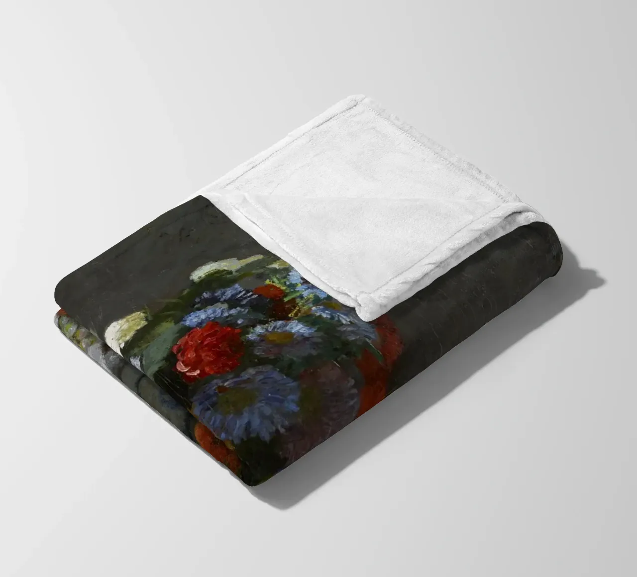 Natura morta con fiori e frutta (1869) di Claude Monet. coperta in pile da Monet Art Prints