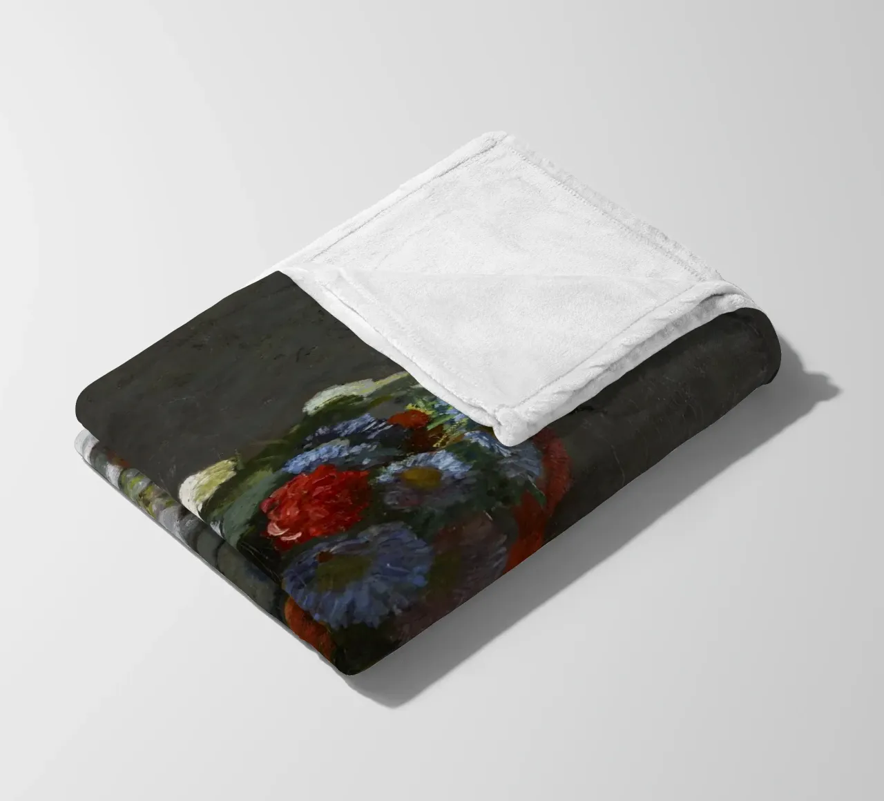 Natura morta con fiori e frutta (1869) di Claude Monet. coperta in pile da Monet Art Prints