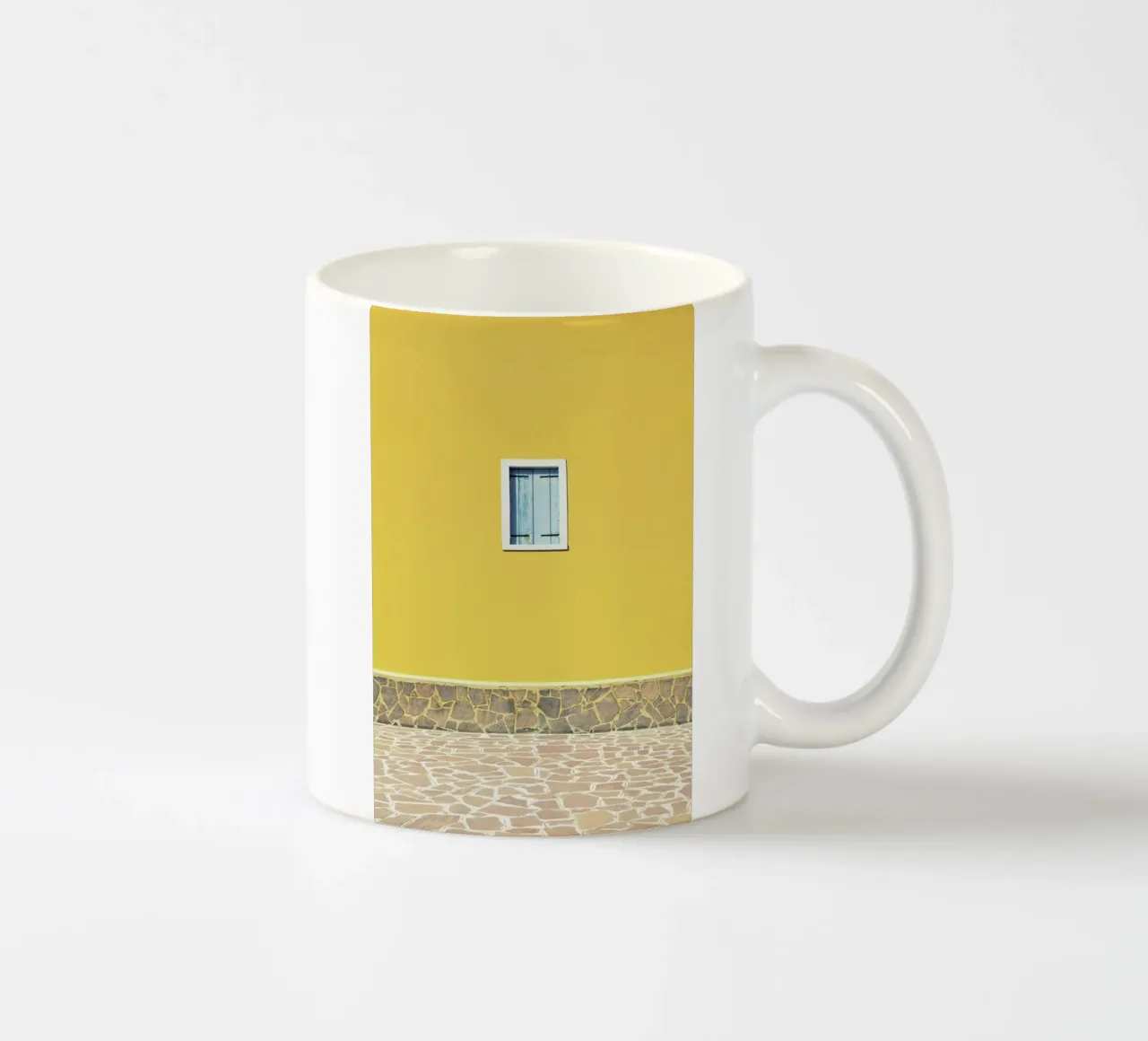 Yellow tazza in ceramica da Rupert Höller