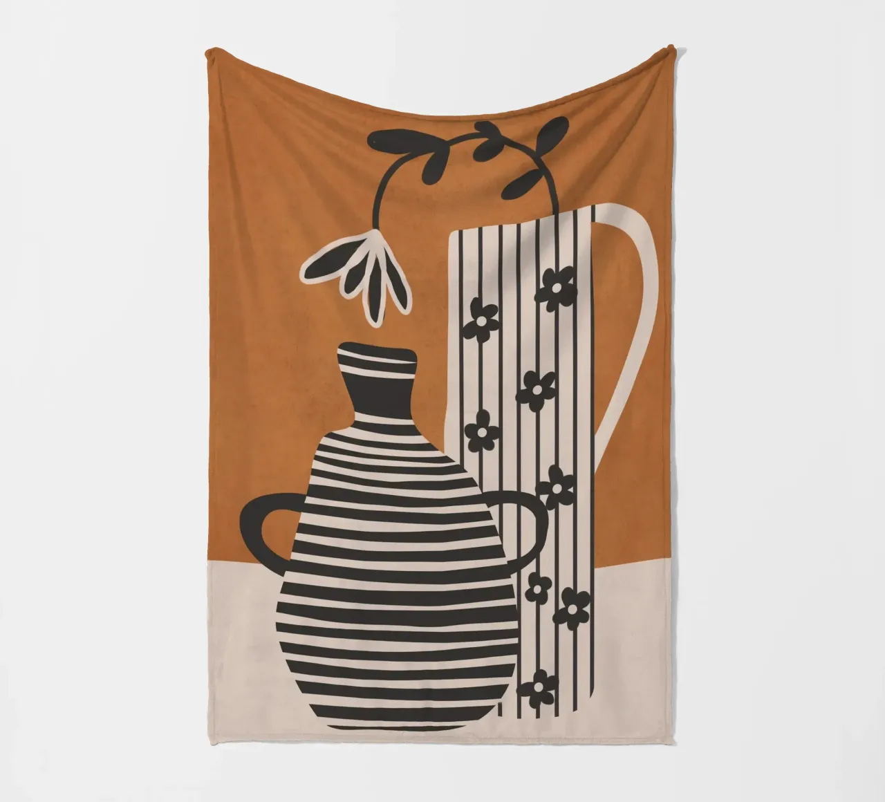 Patterned Stillness 6 fleece blanket by Flow Line