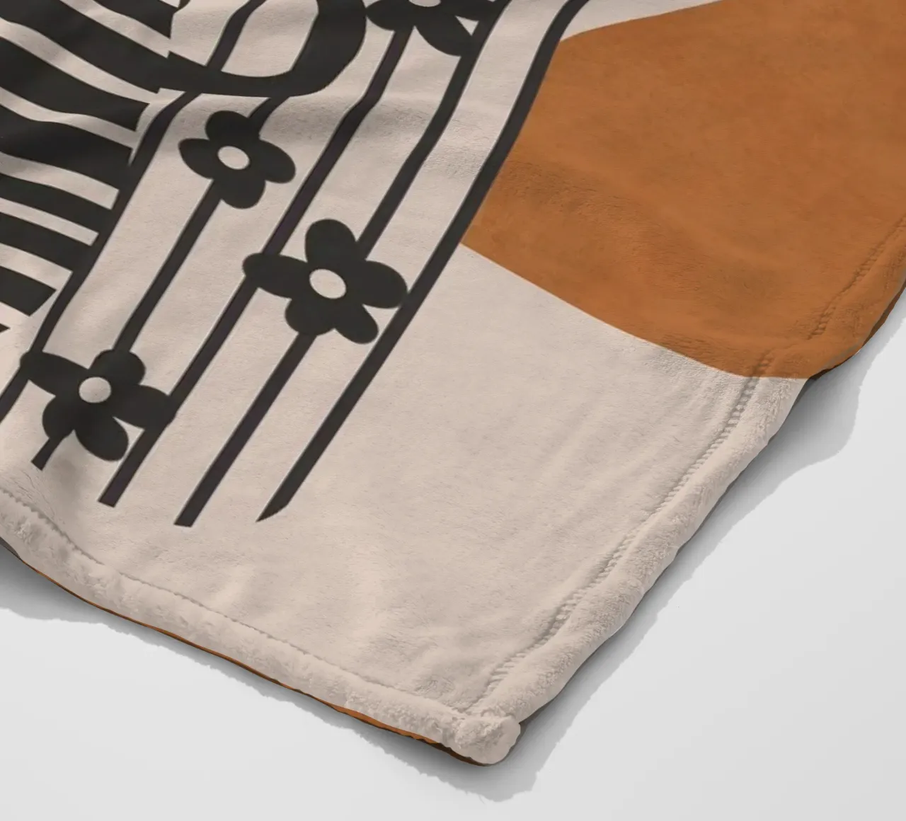 Patterned Stillness 6 fleece blanket by Flow Line