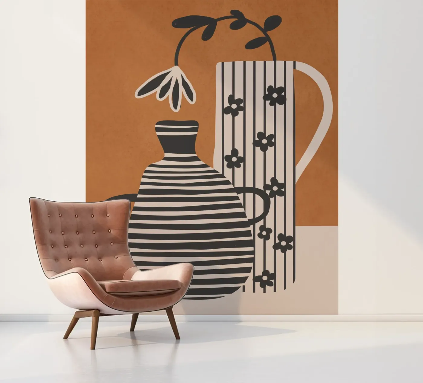 Patterned Stillness 6 fotobehang van Flow Line