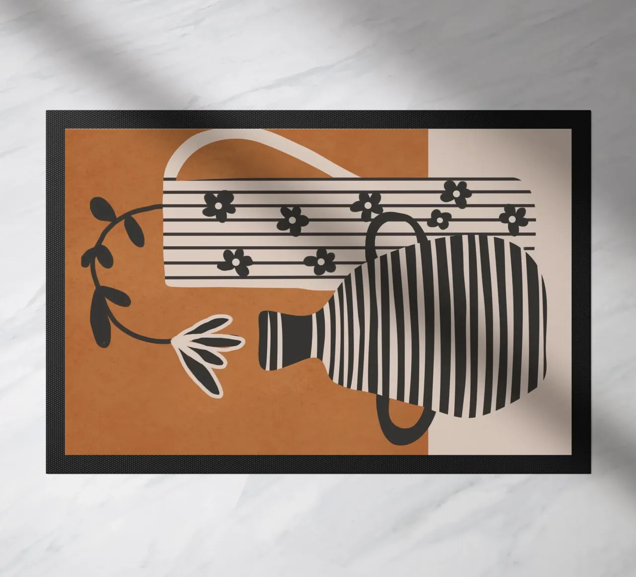 Patterned Stillness 6 doormat by Flow Line