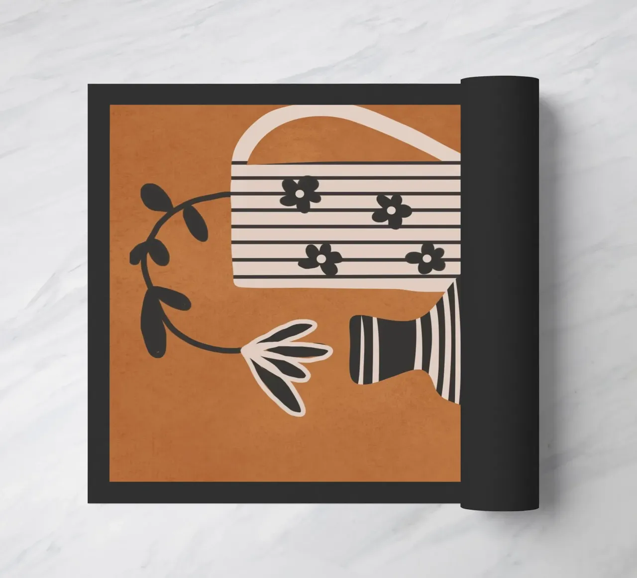 Patterned Stillness 6 doormat by Flow Line