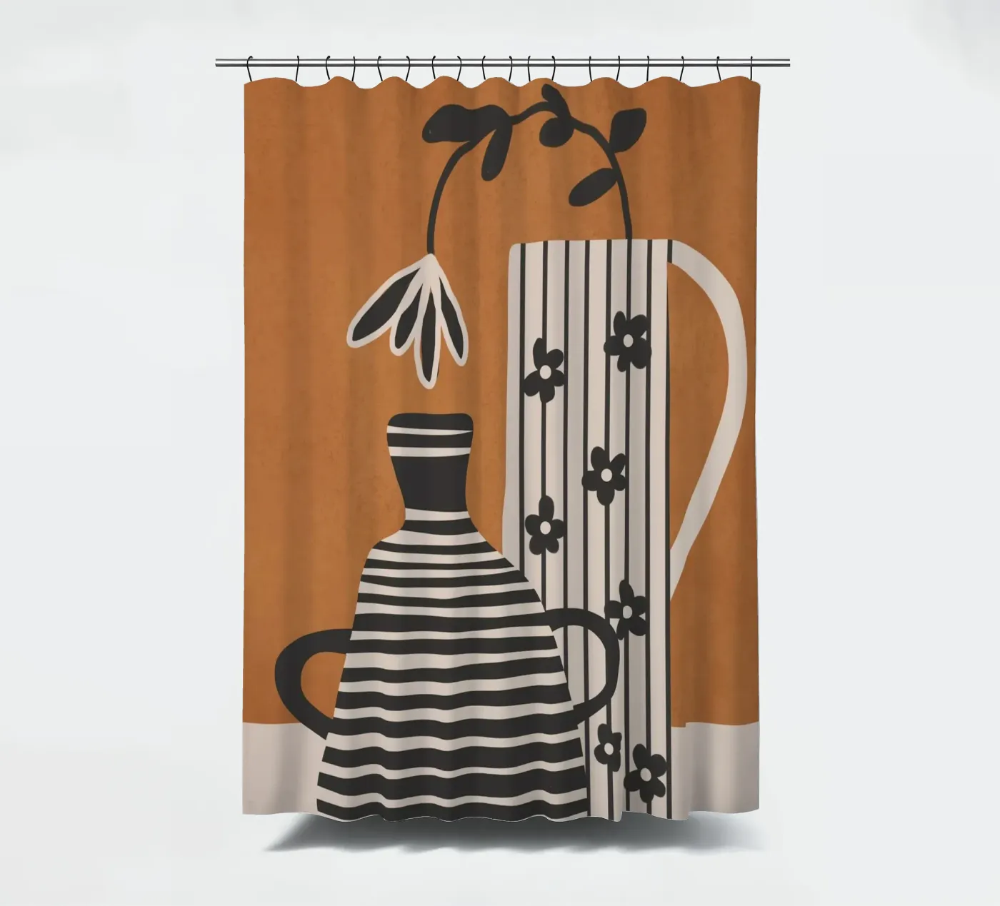 Patterned Stillness 6 douchegordijn van Flow Line