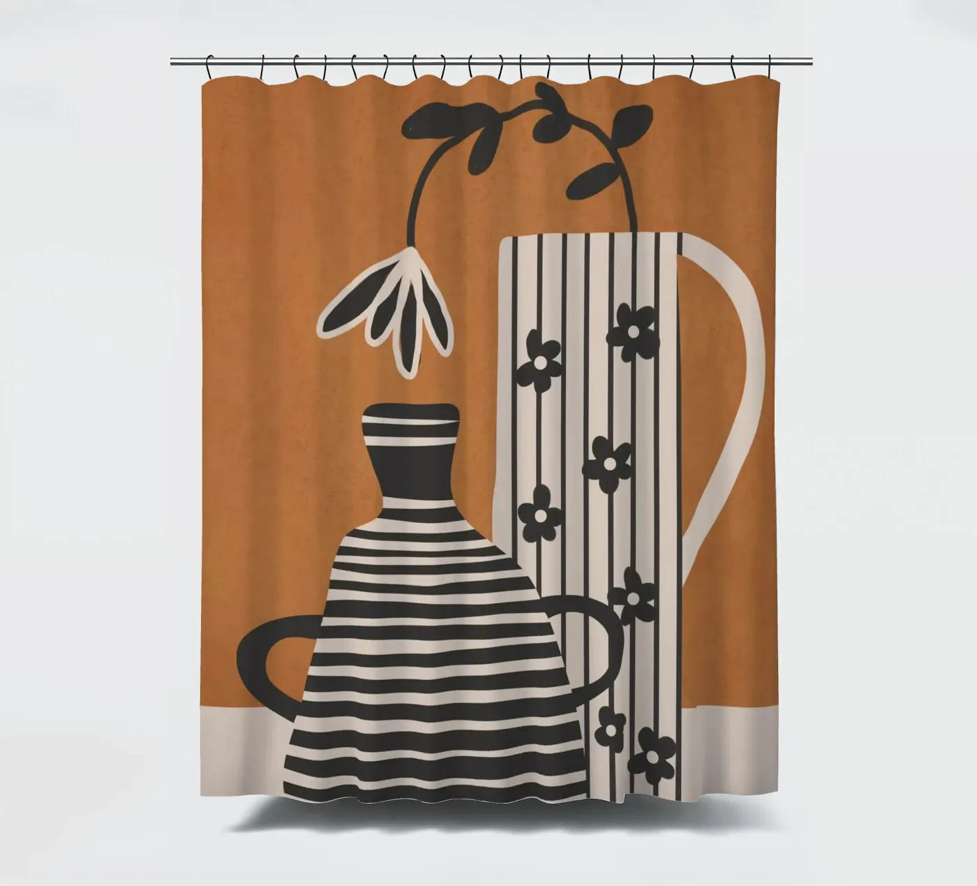 Patterned Stillness 6 douchegordijn van Flow Line