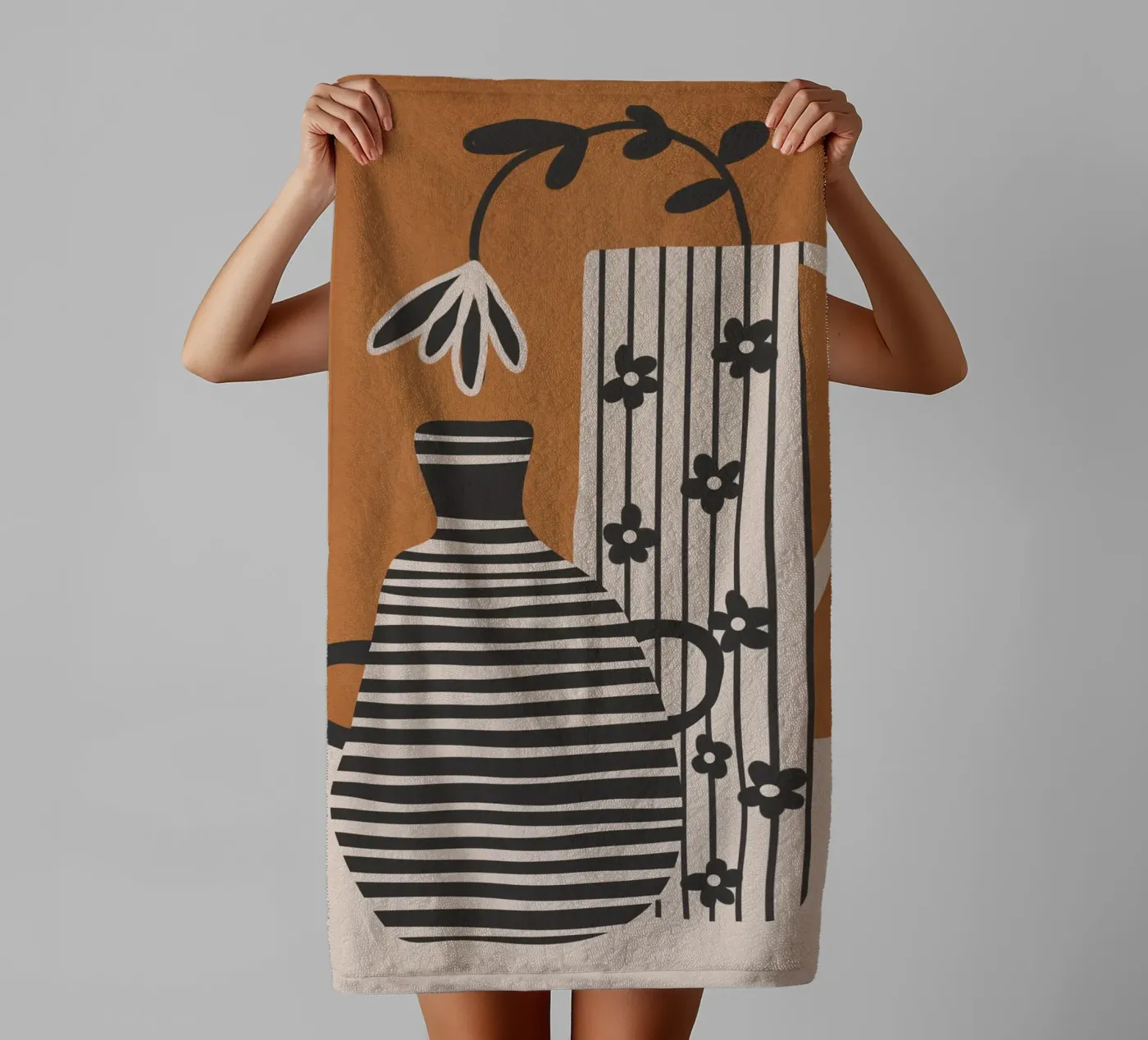 Patterned Stillness 6 towel by Flow Line